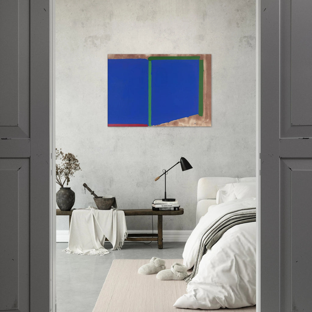 Blues, Greens - 1969 - John Hoyland Canvas - 70x100 cm / 28x40 inches | John Hoyland Wrapped Canvas | John Hoyland Wall Art