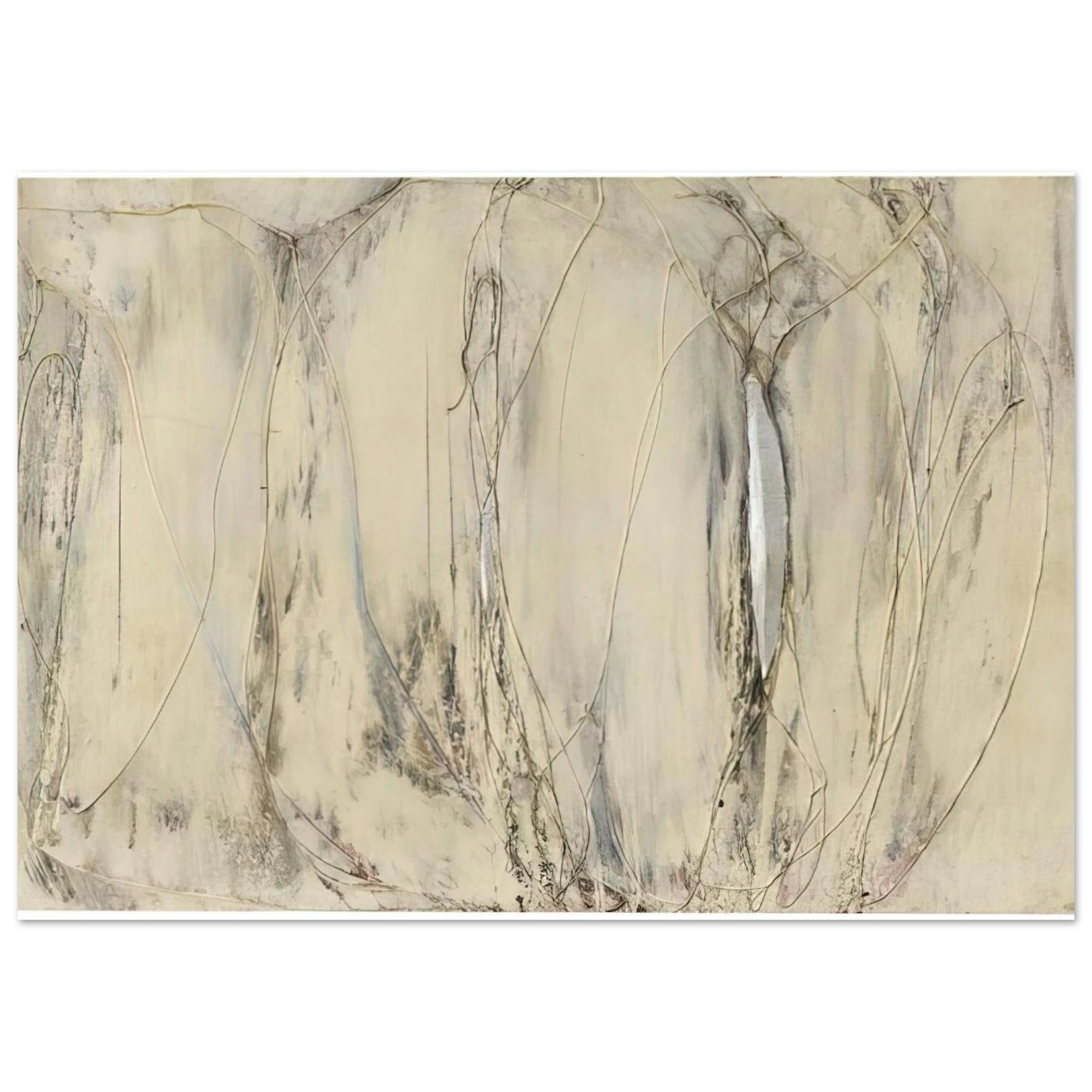 Composition - 1958 - Enrico Castellani Art Print - A0 (84.1 x 118.9  cm) / 33.1 × 46.8 inches | Enrico Castellani Poster | Enrico Castellani Prints