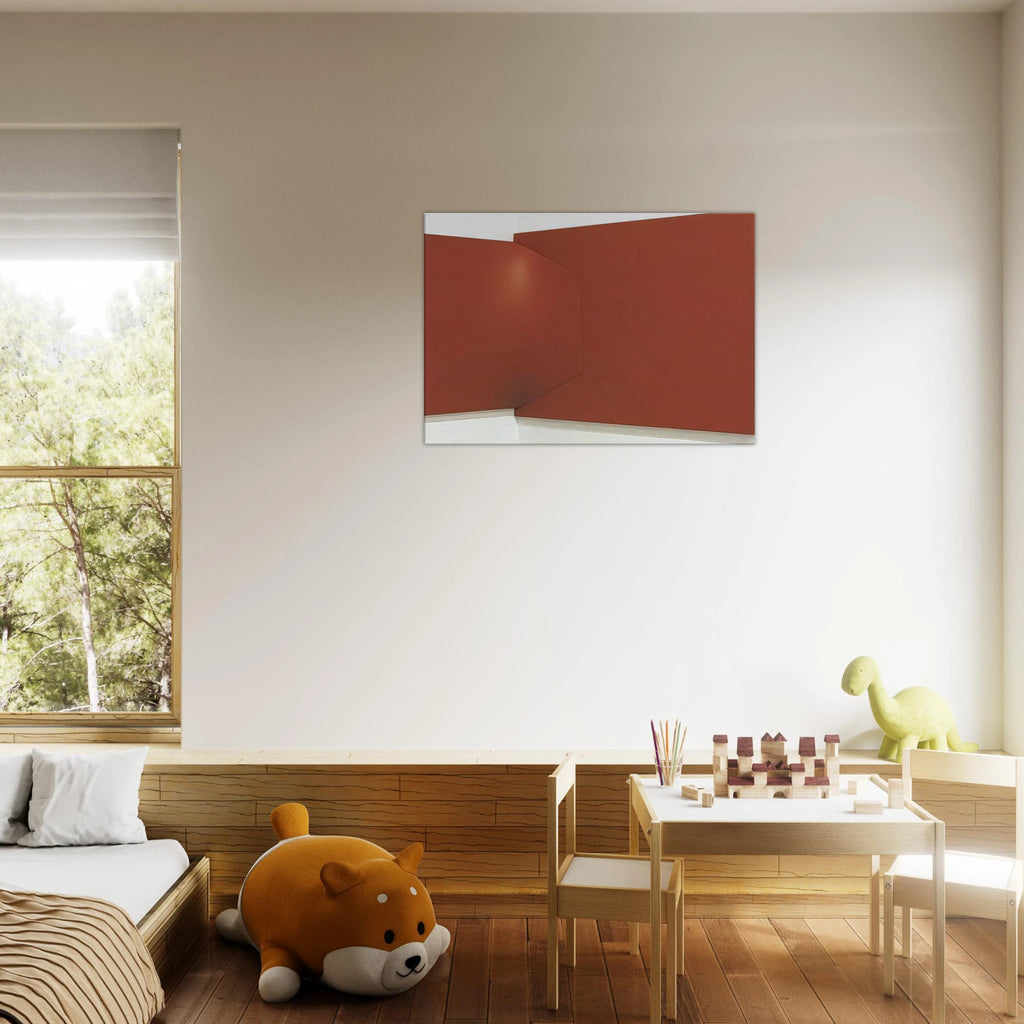 Dittico rosso - 1966 - Enrico Castellani Canvas - 70x100 cm / 28x40 inches | Enrico Castellani Wrapped Canvas | Enrico Castellani Wall Art