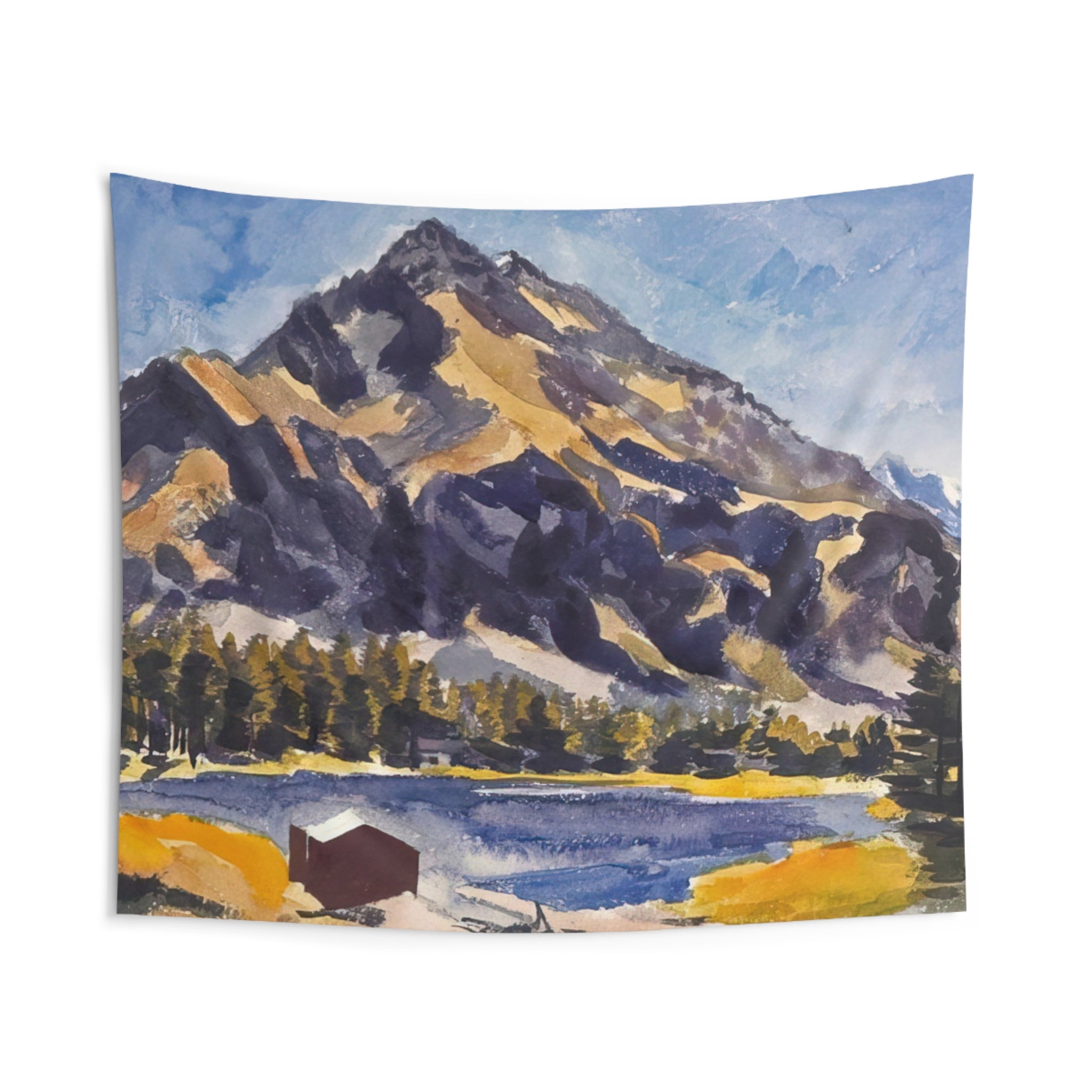 Bergsee A Mountain Lake - 1936 By Johannes Itten Tapestry | Johannes Itten Large Tapestry Art