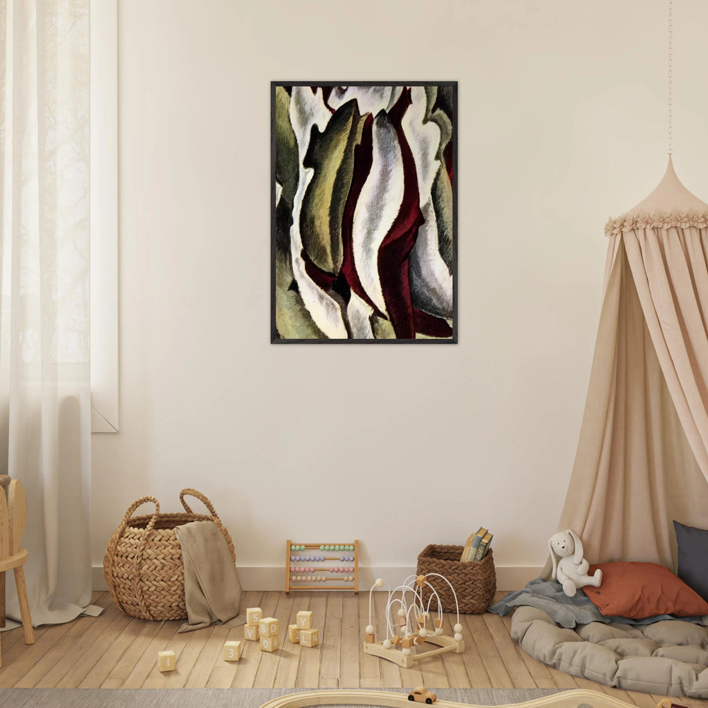 Based on Leaf Forms and Spaces - 1912 - Arthur Dove Framed Art Print - 70x100 cm / 28x40 inches | Arthur Dove Framed Poster | Arthur Dove Framed prints