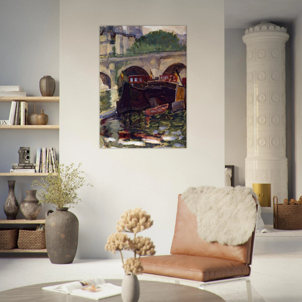 Barges - Henri-Edmond Cross Art Print - A0 (84.1 x 118.9  cm) / 33.1 × 46.8 inches | Henri-Edmond Cross Poster | Henri-Edmond Cross Prints