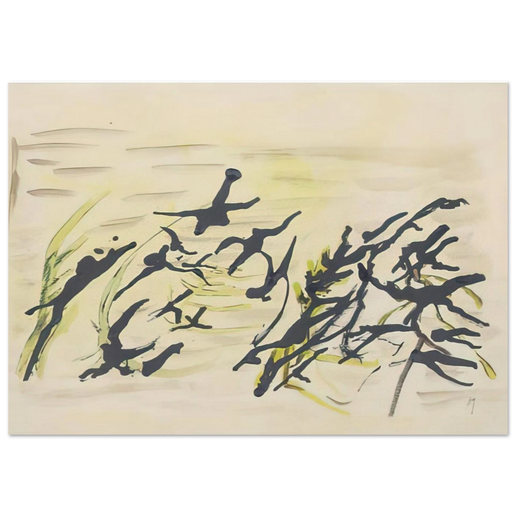 Composition - Surrealism, Tachisme - Henri Michaux Art Print - A0 (84.1 x 118.9  cm) / 33.1 × 46.8 inches | Henri Michaux Poster | Henri Michaux Prints