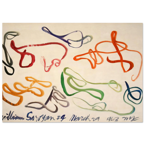 # 9 - 1963 - William Saroyan Art Print - A0 (84.1 x 118.9  cm) / 33.1 × 46.8 inches | William Saroyan Poster | William Saroyan Prints