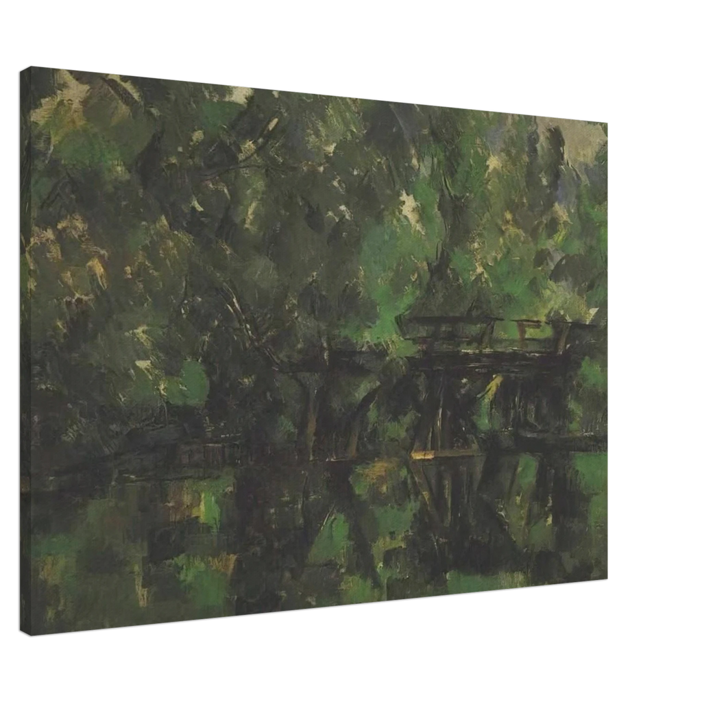 Bridge over the pond - Paul Cézanne Canvas - 70x100 cm / 28x40 inches | Paul Cézanne Wrapped Canvas | Paul Cézanne Wall Art