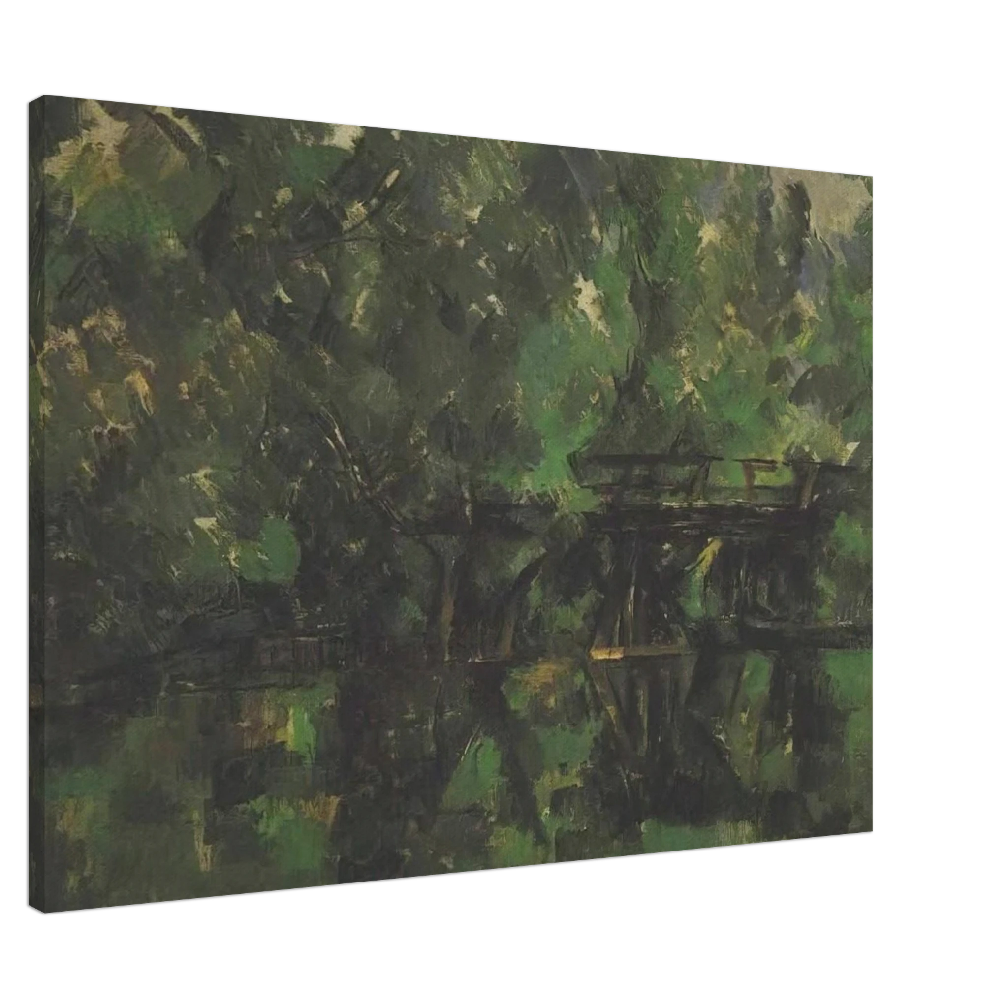 Bridge over the pond - Paul Cézanne Canvas - 70x100 cm / 28x40 inches | Paul Cézanne Wrapped Canvas | Paul Cézanne Wall Art