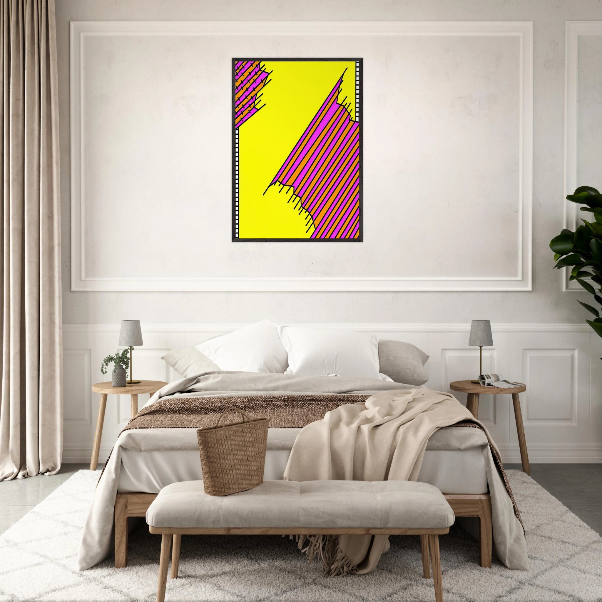 Crossover - 1972 - Nicholas Krushenick Framed Art Print - 70x100 cm / 28x40 inches | Nicholas Krushenick Framed Poster | Nicholas Krushenick Framed prints