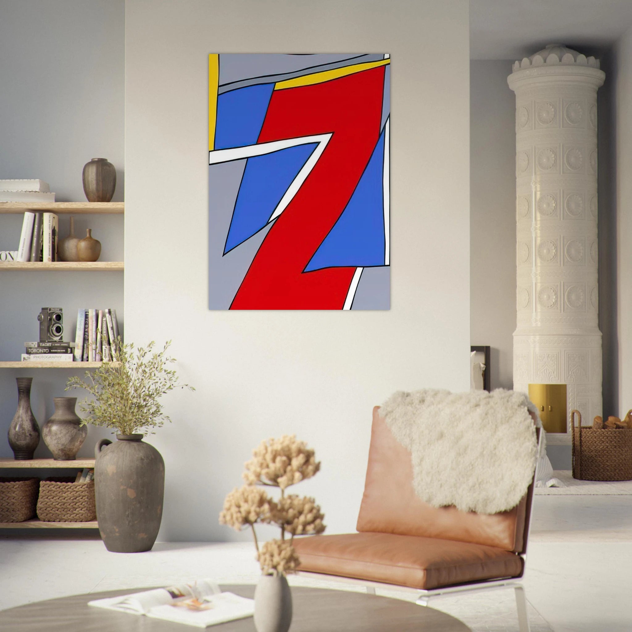 Ancient Image - 1984 - Nicholas Krushenick Art Print - A0 (84.1 x 118.9  cm) / 33.1 × 46.8 inches | Nicholas Krushenick Poster | Nicholas Krushenick Prints