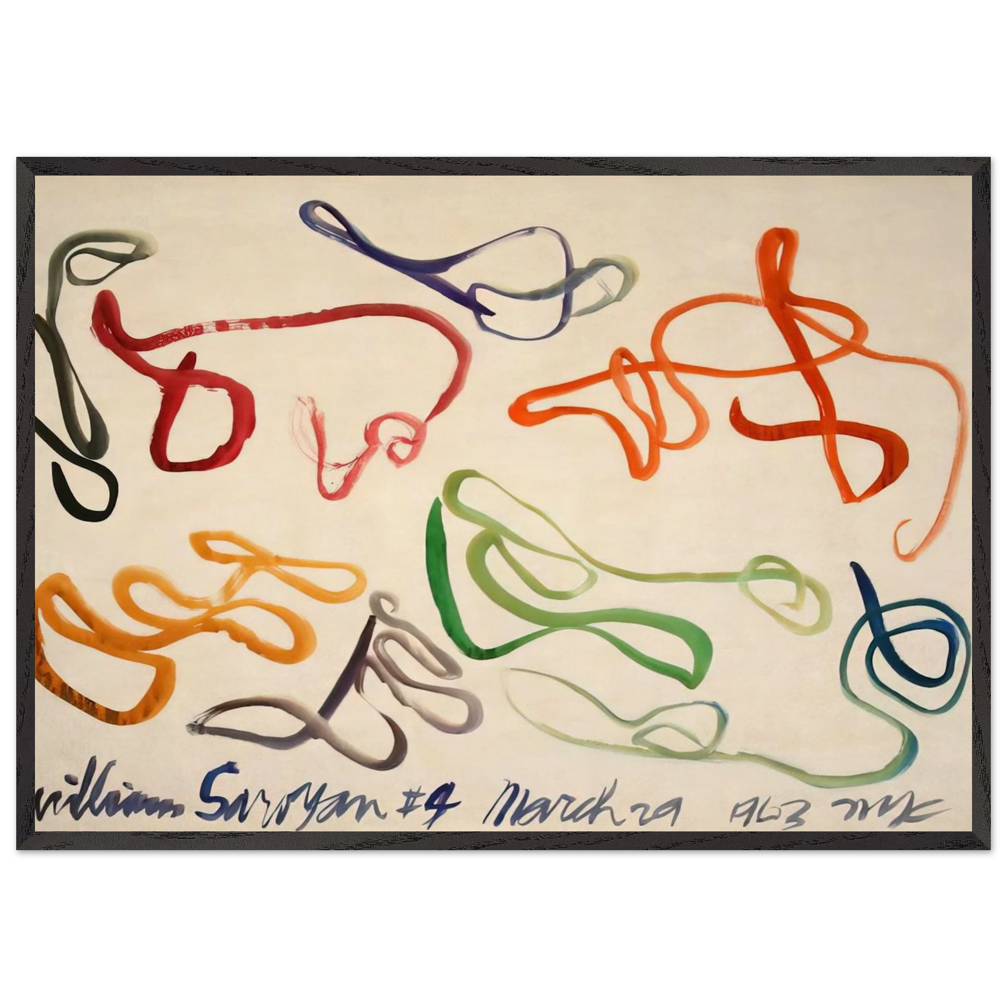 # 9 - 1963 - William Saroyan Framed Art Print - 70x100 cm / 28x40 inches | William Saroyan Framed Poster | William Saroyan Framed prints