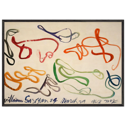 # 9 - 1963 - William Saroyan Framed Art Print - 70x100 cm / 28x40 inches | William Saroyan Framed Poster | William Saroyan Framed prints