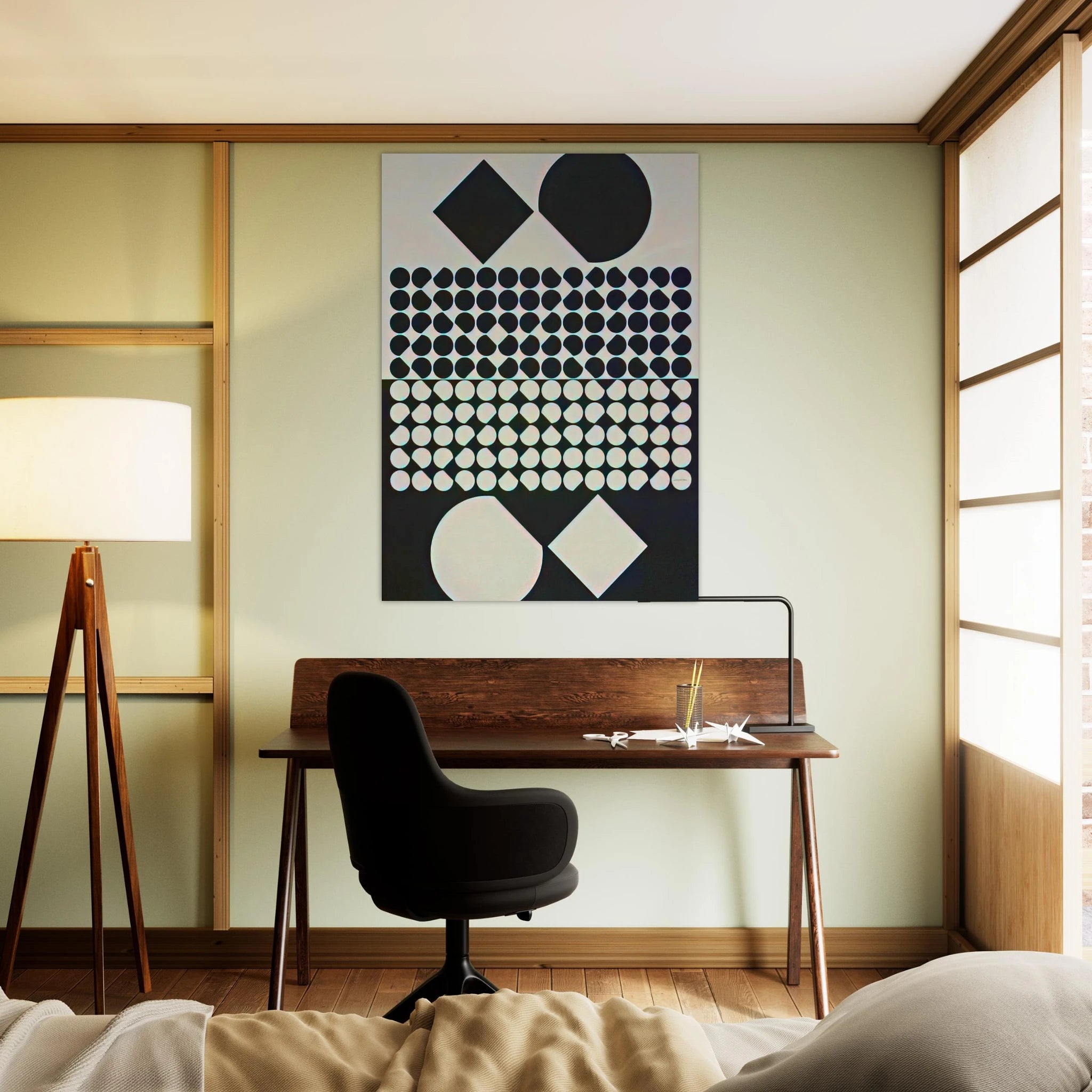 Cassiopée II NB - 1958 - Victor Vasarely Art Print - A0 (84.1 x 118.9  cm) / 33.1 × 46.8 inches | Victor Vasarely Poster | Victor Vasarely Prints