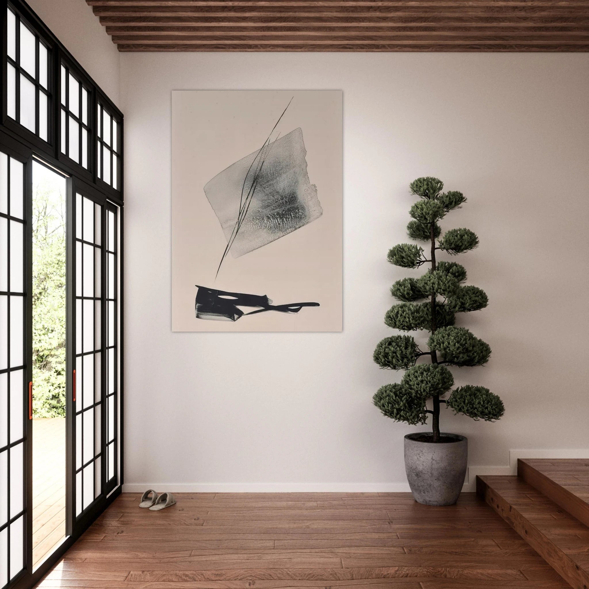 Arrived Wind - Abstract Expressionism - Toko Shinoda Art Print - A0 (84.1 x 118.9  cm) / 33.1 × 46.8 inches | Toko Shinoda Poster | Toko Shinoda Prints