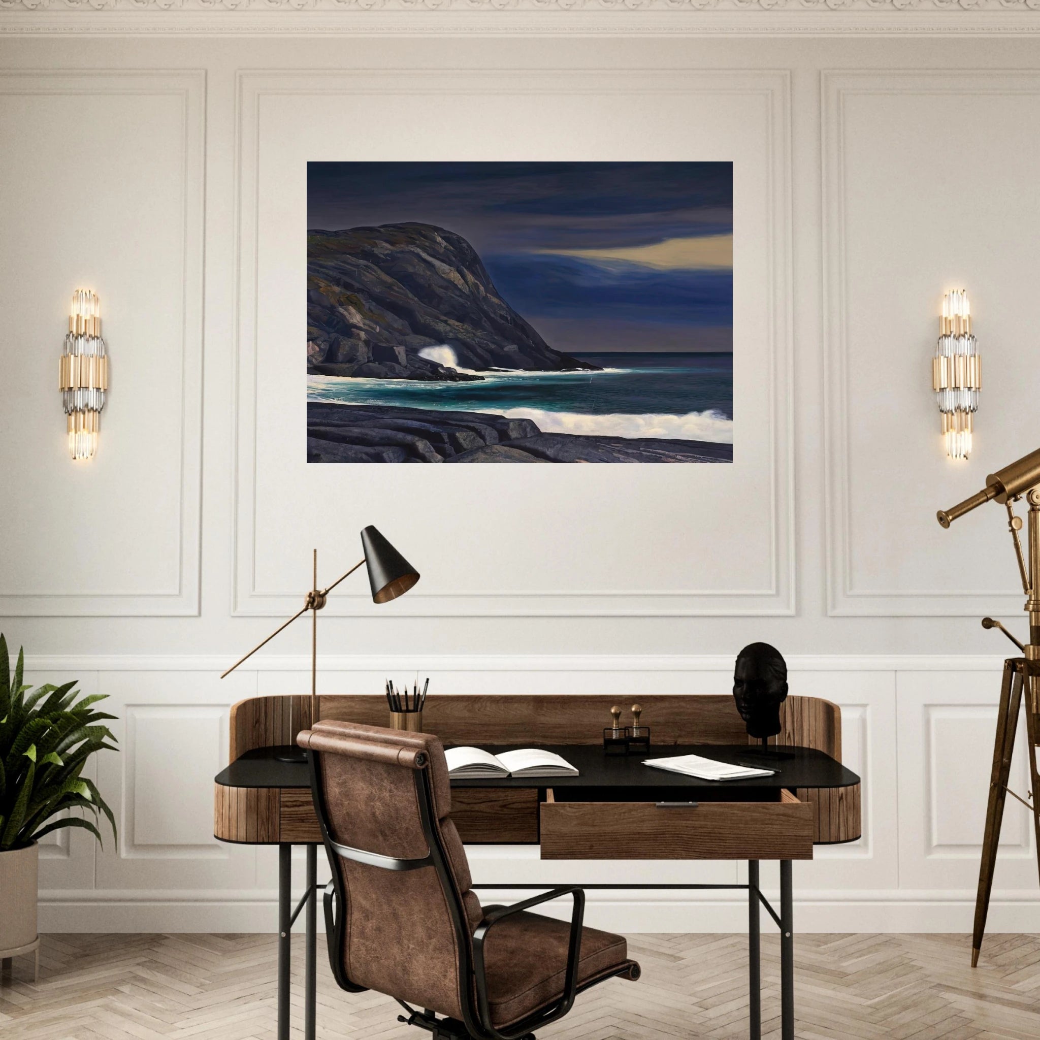 Brewing Storm, Monhegan - Rockwell Kent Art Print - A0 (84.1 x 118.9  cm) / 33.1 × 46.8 inches | Rockwell Kent Poster | Rockwell Kent Prints