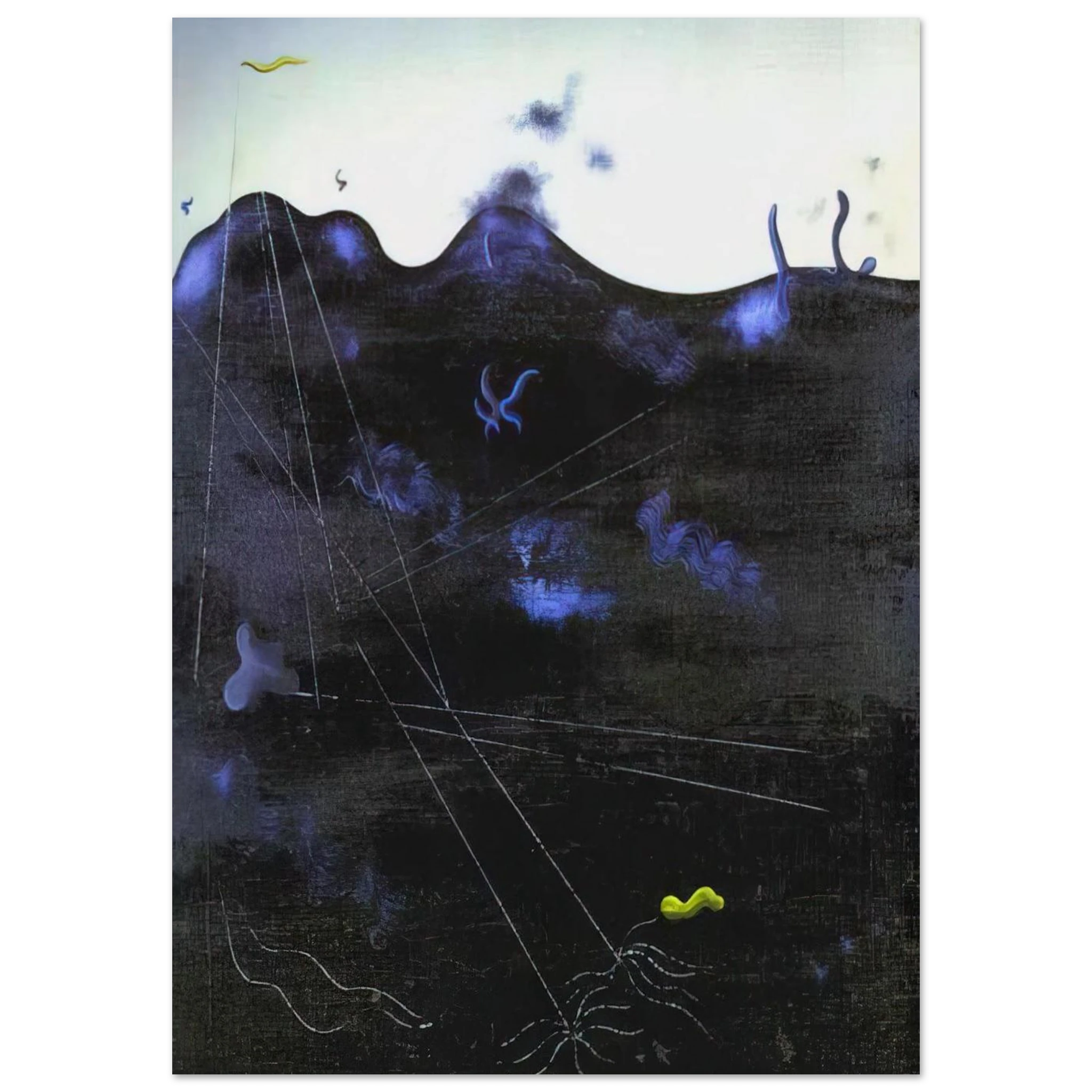 Blue Bed - Yves Tanguy Art Print - A0 (84.1 x 118.9  cm) / 33.1 × 46.8 inches | Yves Tanguy Poster | Yves Tanguy Prints