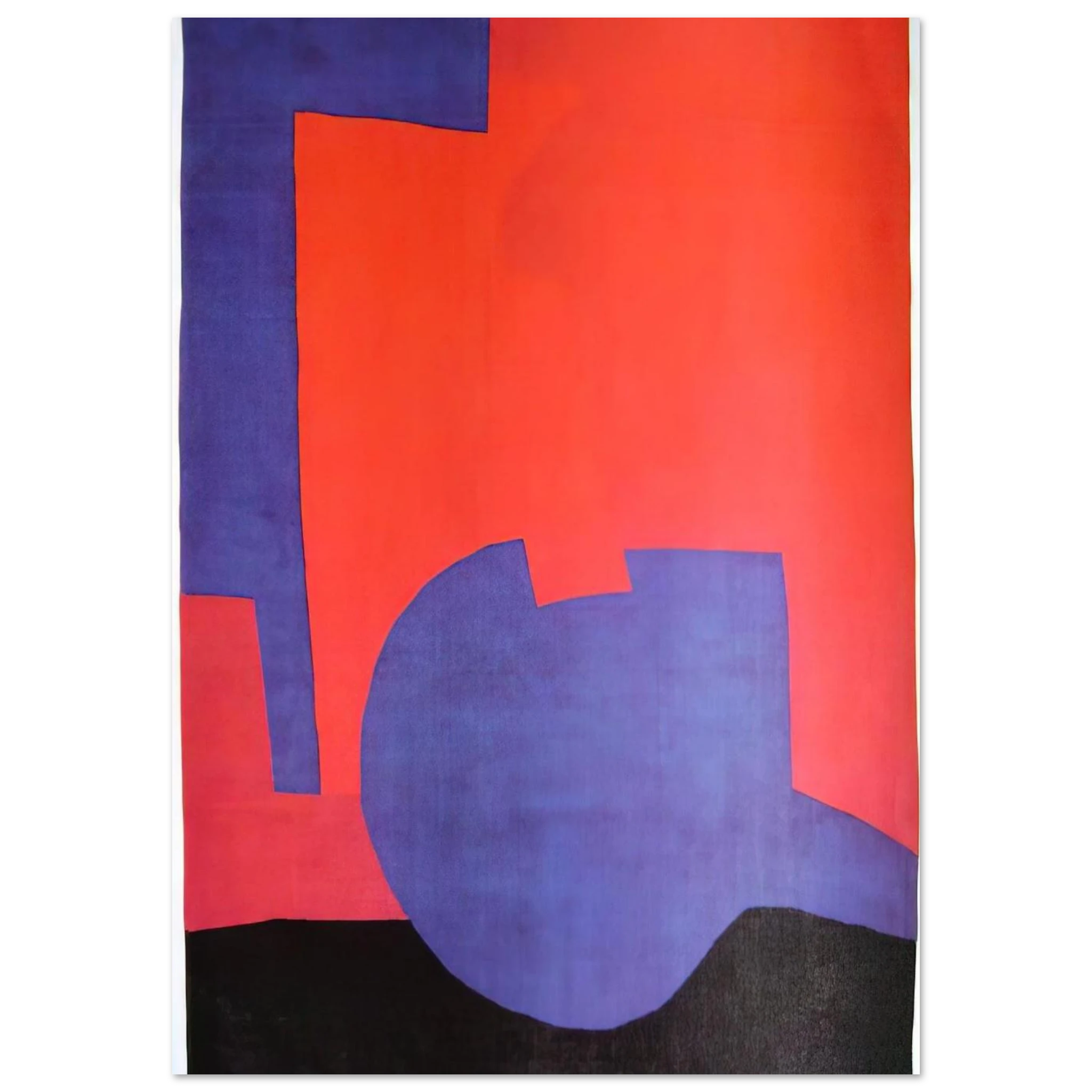 Composition rouge - 1968 - Serge Poliakoff Art Print - A0 (84.1 x 118.9  cm) / 33.1 × 46.8 inches | Serge Poliakoff Poster | Serge Poliakoff Prints