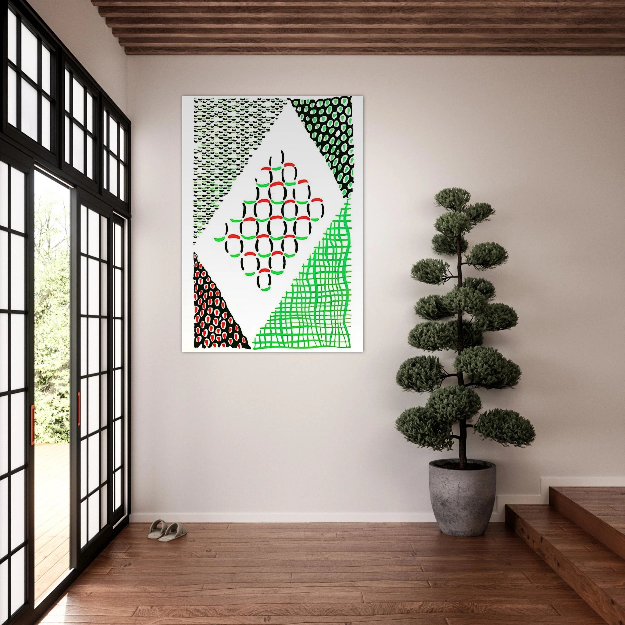 COMPOSITION 19 - Sonia Delaunay Art Print - A0 (84.1 x 118.9  cm) / 33.1 × 46.8 inches | Sonia Delaunay Poster | Sonia Delaunay Prints