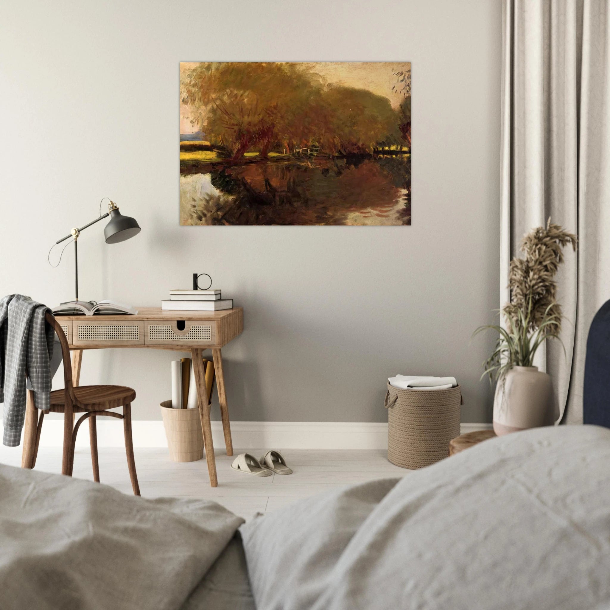 A Backwater at Calcot Near Reading - John Singer Sargent Art Print - A0 (84.1 x 118.9  cm) / 33.1 × 46.8 inches | John Singer Sargent Poster | John Singer Sargent Prints