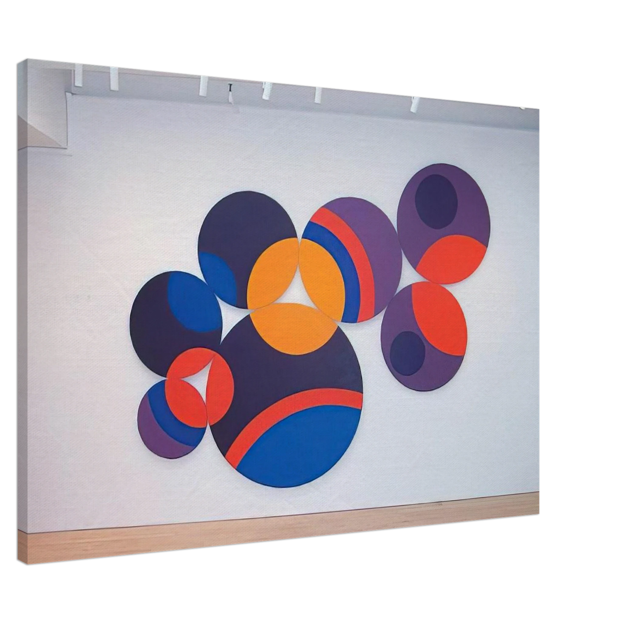 Constellation Twelve Circles - 1969 - Leon Polk Smith Canvas - 70x100 cm / 28x40 inches | Leon Polk Smith Wrapped Canvas | Leon Polk Smith Wall Art