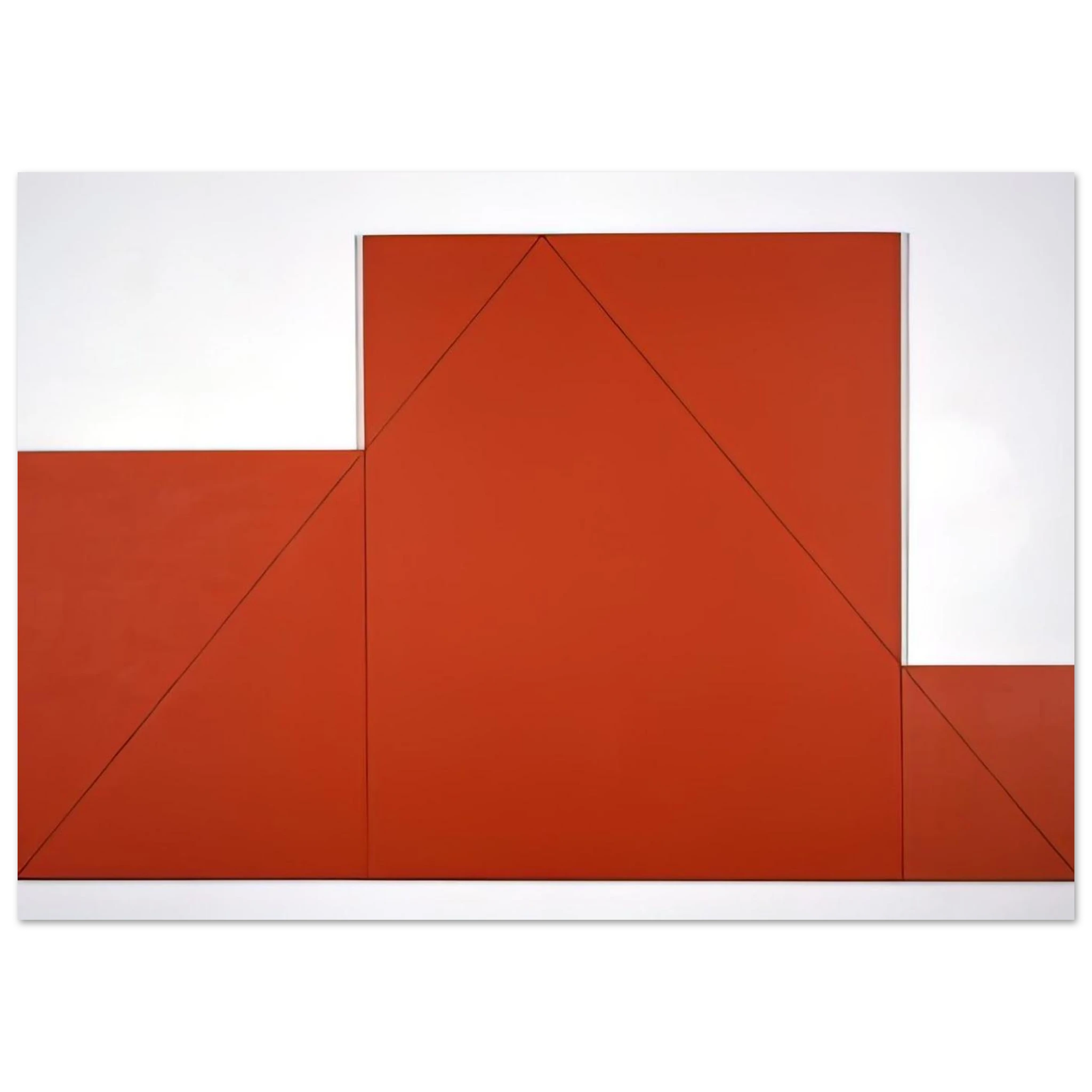 A TRIANGLE WITHIN THREE RECTANGLES 1977 - Robert Mangold Art Print - A0 (84.1 x 118.9  cm) / 33.1 × 46.8 inches | Robert Mangold Poster | Robert Mangold Prints