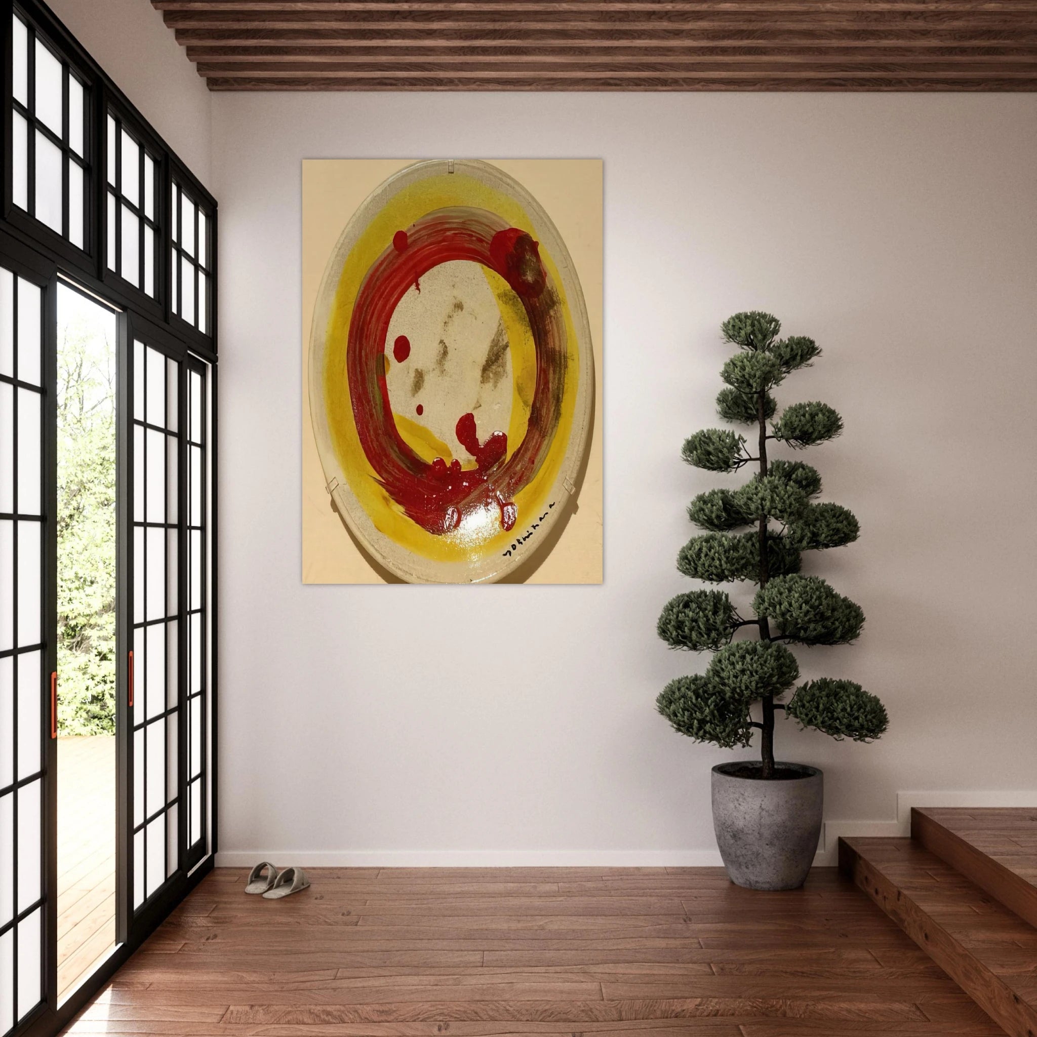 Circle - 1963 - Jiro Yoshihara Art Print - A0 (84.1 x 118.9  cm) / 33.1 × 46.8 inches | Jiro Yoshihara Poster | Jiro Yoshihara Prints