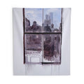 Untitled cityscape with twin towers - 1972 By Paul Thek Tapestry | Paul Thek Large Tapestry Art