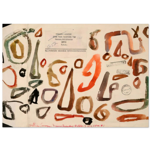 # 1 October 3 1972 - 1972 - William Saroyan Art Print - A0 (84.1 x 118.9  cm) / 33.1 × 46.8 inches | William Saroyan Poster | William Saroyan Prints