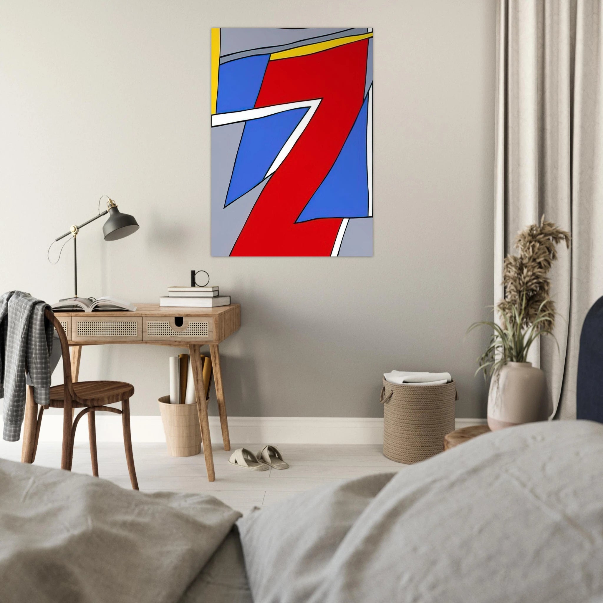 Ancient Image - 1984 - Nicholas Krushenick Art Print - A0 (84.1 x 118.9  cm) / 33.1 × 46.8 inches | Nicholas Krushenick Poster | Nicholas Krushenick Prints