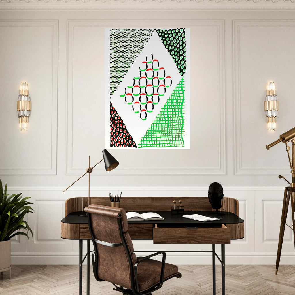 COMPOSITION 19 - Sonia Delaunay Art Print - A0 (84.1 x 118.9  cm) / 33.1 × 46.8 inches | Sonia Delaunay Poster | Sonia Delaunay Prints