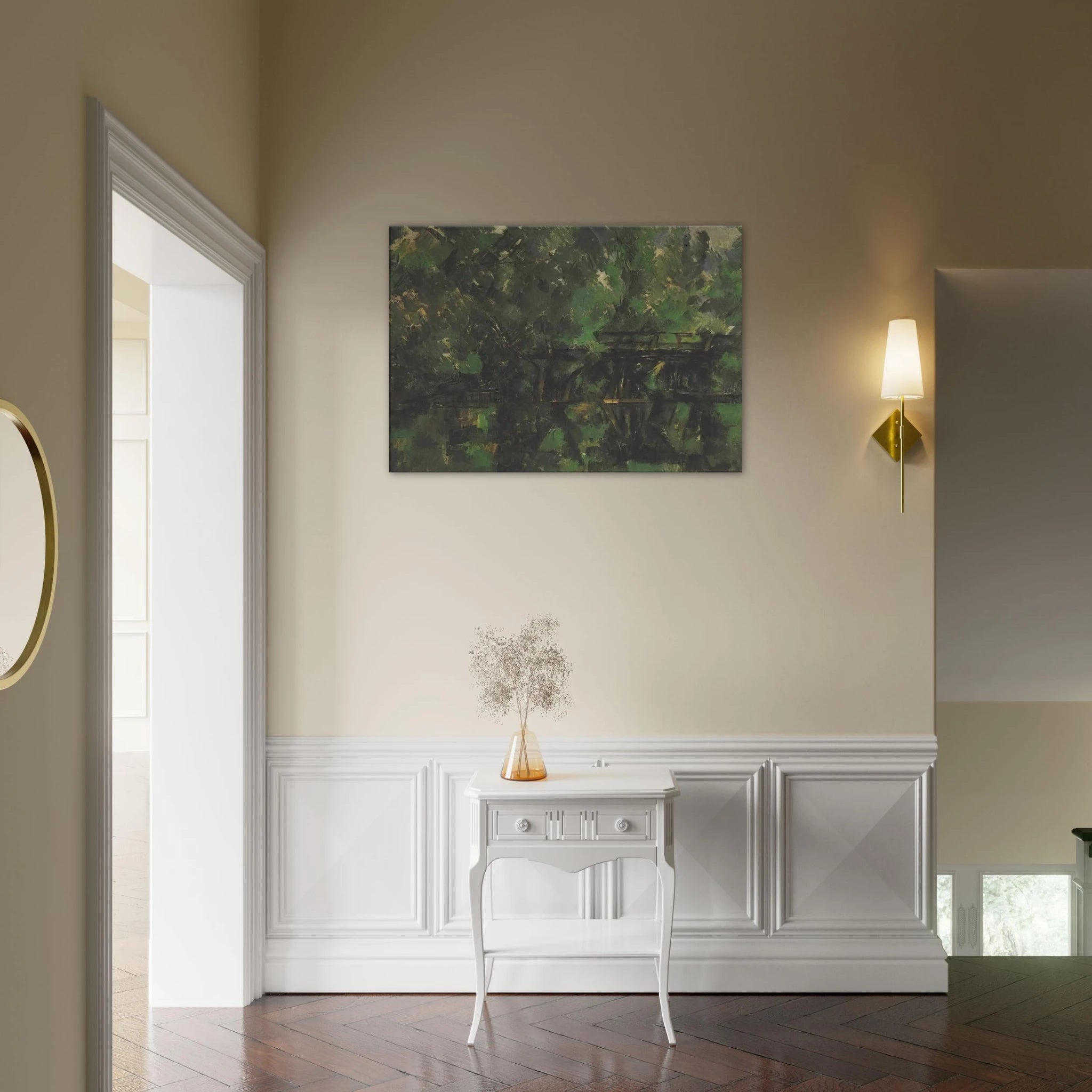 Bridge over the pond - Paul Cézanne Canvas - 70x100 cm / 28x40 inches | Paul Cézanne Wrapped Canvas | Paul Cézanne Wall Art