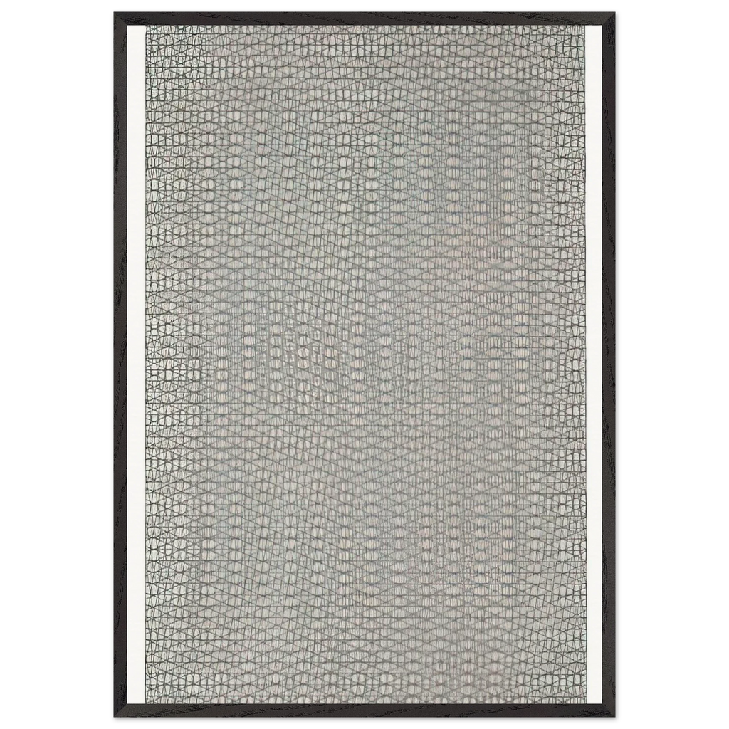 3 grillages superposés 0°, 15°, -15° - 1959 - Francois Morellet Framed Art Print - 70x100 cm / 28x40 inches | Francois Morellet Framed Poster | Francois Morellet Framed prints