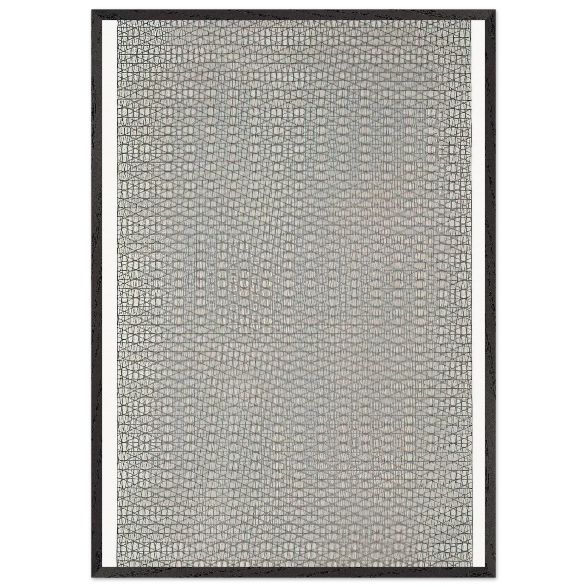 3 grillages superposés 0°, 15°, -15° - 1959 - Francois Morellet Framed Art Print - 70x100 cm / 28x40 inches | Francois Morellet Framed Poster | Francois Morellet Framed prints