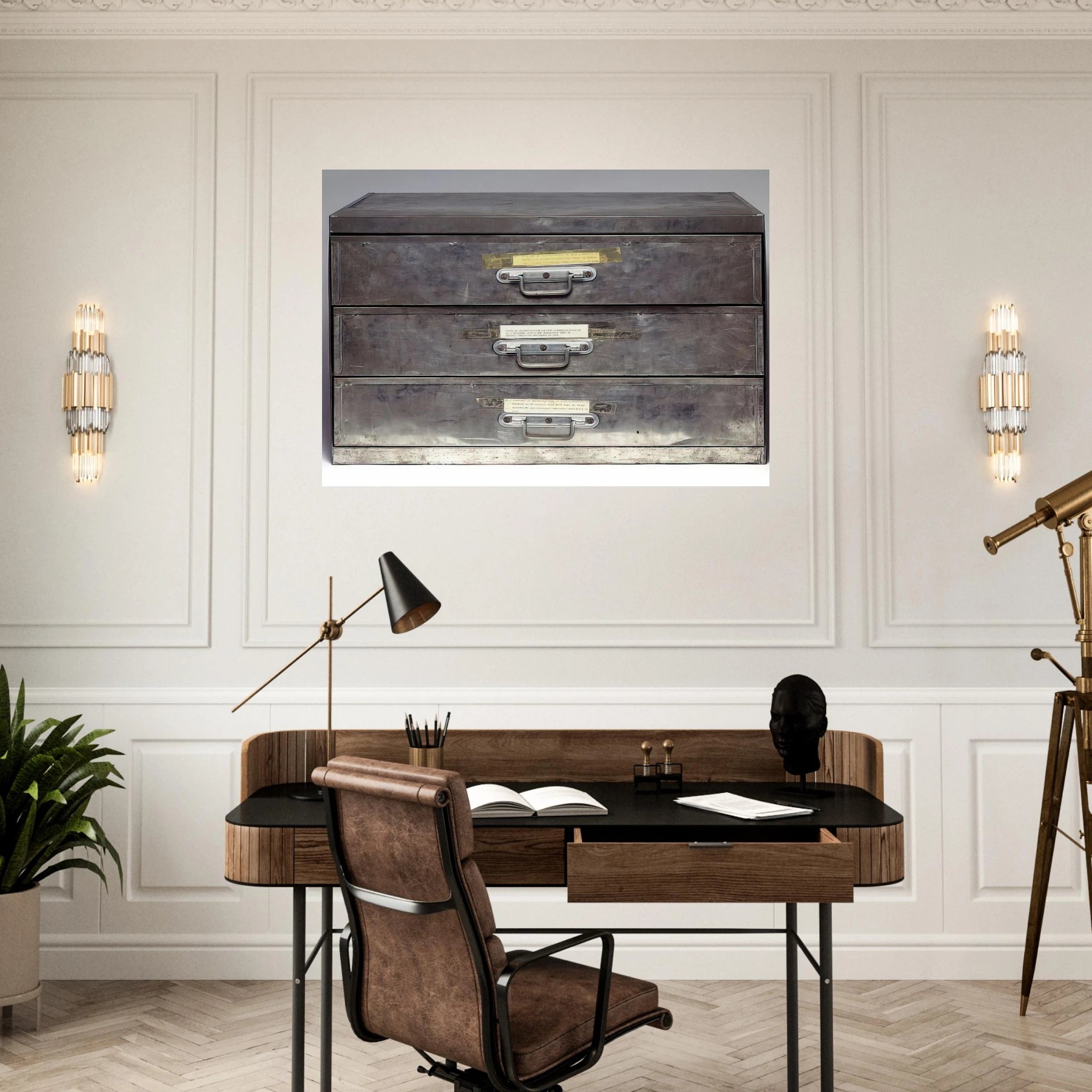 ATTEMPT AT RECREATION THREE DRAWERS 1971 - Christian Boltanski Art Print - A0 (84.1 x 118.9  cm) / 33.1 × 46.8 inches | Christian Boltanski Poster | Christian Boltanski Prints