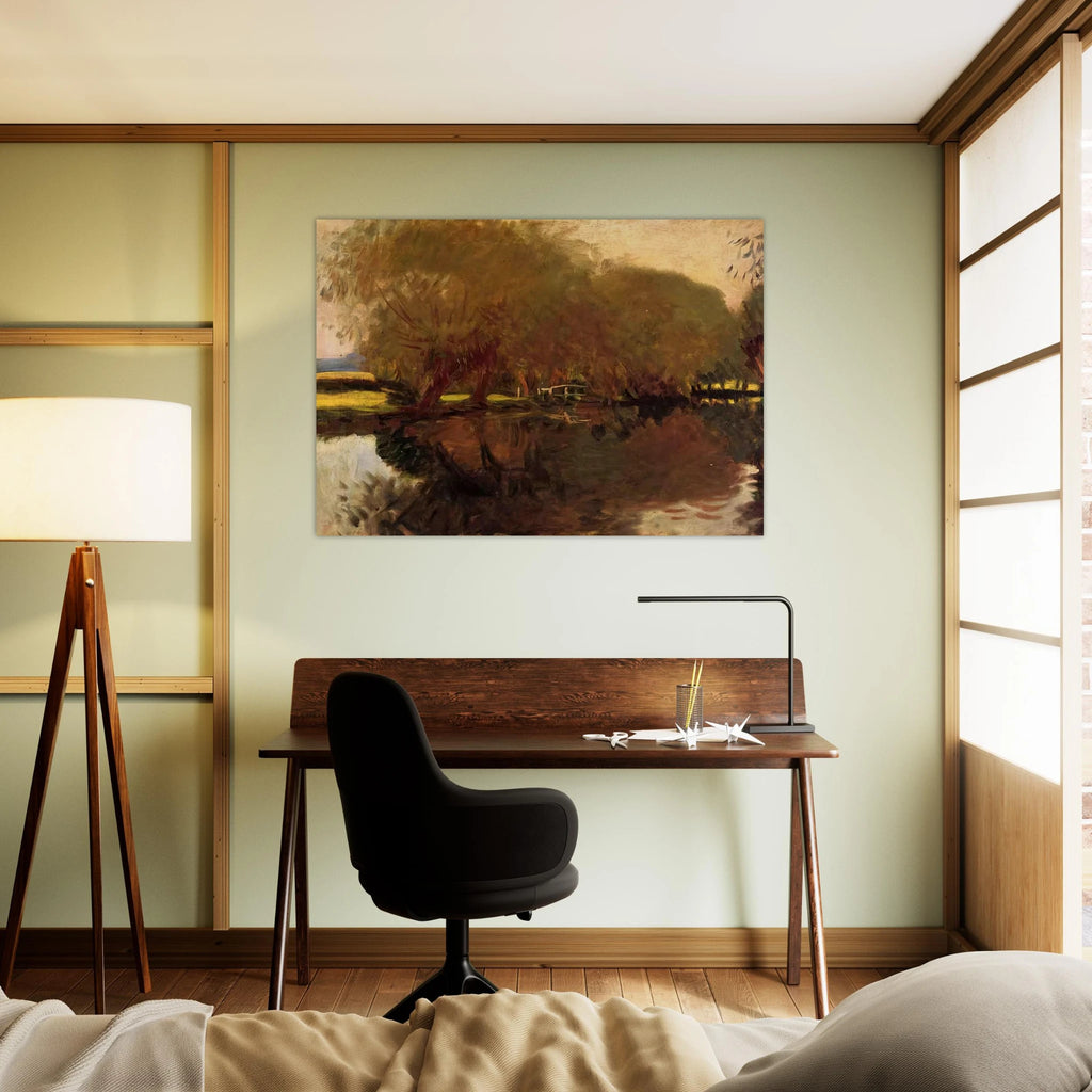 A Backwater at Calcot Near Reading - John Singer Sargent Art Print - A0 (84.1 x 118.9  cm) / 33.1 × 46.8 inches | John Singer Sargent Poster | John Singer Sargent Prints