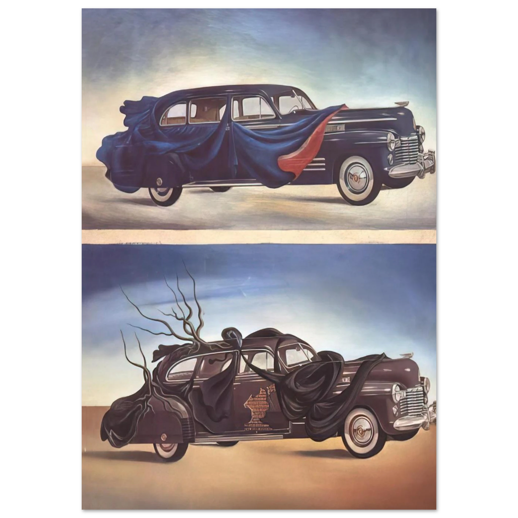 CAR CLOTHING CLOTHED AUTOMOBILE - Salvador Dali Art Print - A0 (84.1 x 118.9  cm) / 33.1 × 46.8 inches | Salvador Dali Poster | Salvador Dali Prints