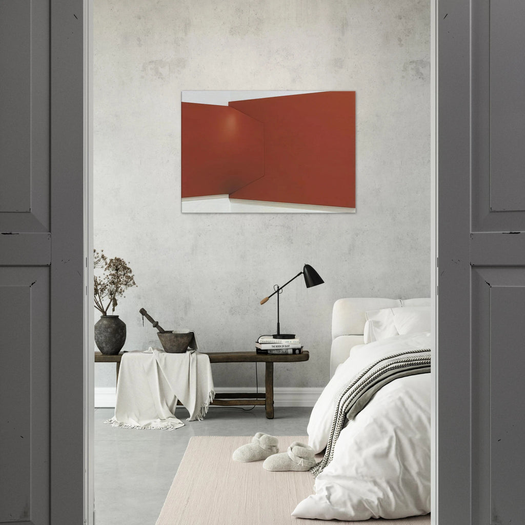 Dittico rosso - 1966 - Enrico Castellani Canvas - 70x100 cm / 28x40 inches | Enrico Castellani Wrapped Canvas | Enrico Castellani Wall Art