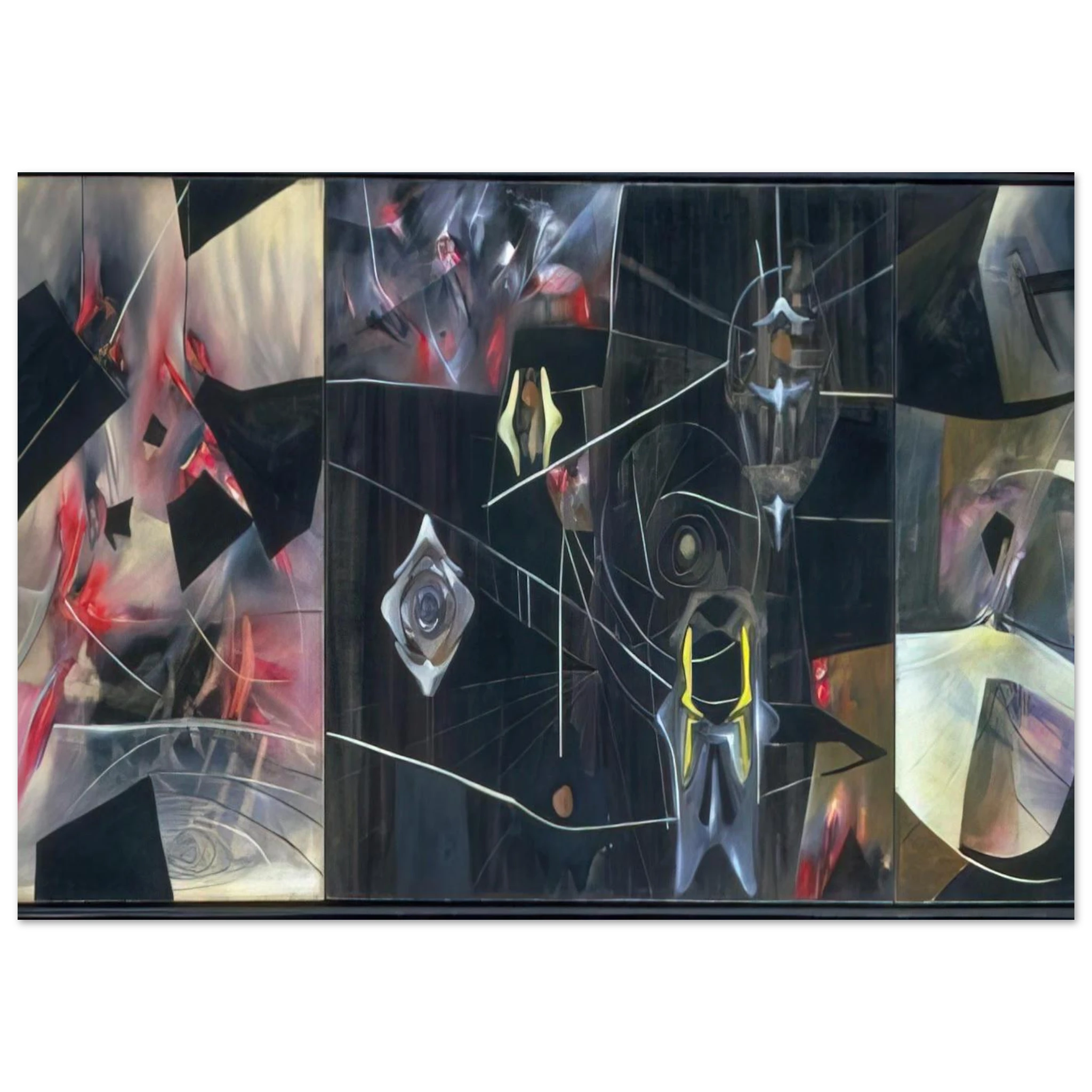 BLACK VIRTUE 1943 - Roberto Matta Art Print - A0 (84.1 x 118.9  cm) / 33.1 × 46.8 inches | Roberto Matta Poster | Roberto Matta Prints