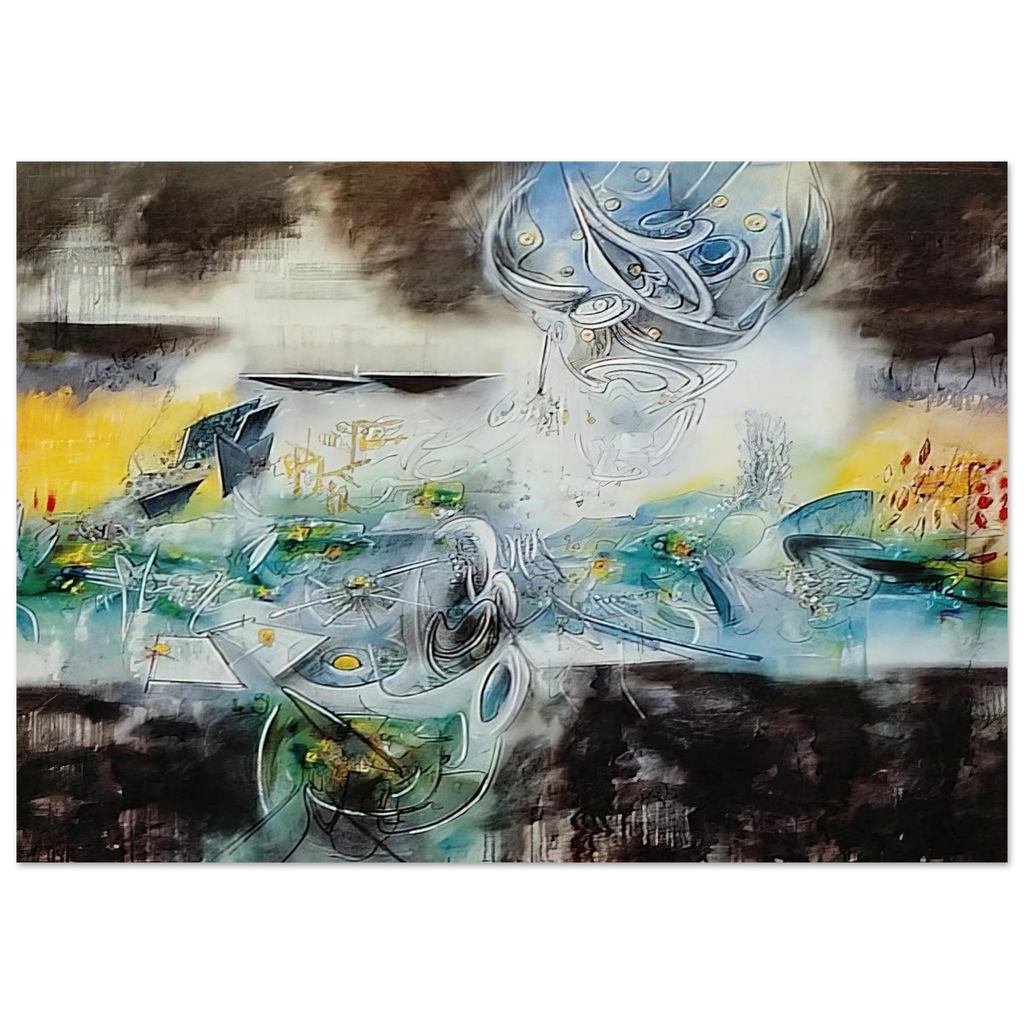 ABRIR EL CUBO Y ENCONTRAR LA VIDA - Roberto Matta Art Print - A0 (84.1 x 118.9  cm) / 33.1 × 46.8 inches | Roberto Matta Poster | Roberto Matta Prints