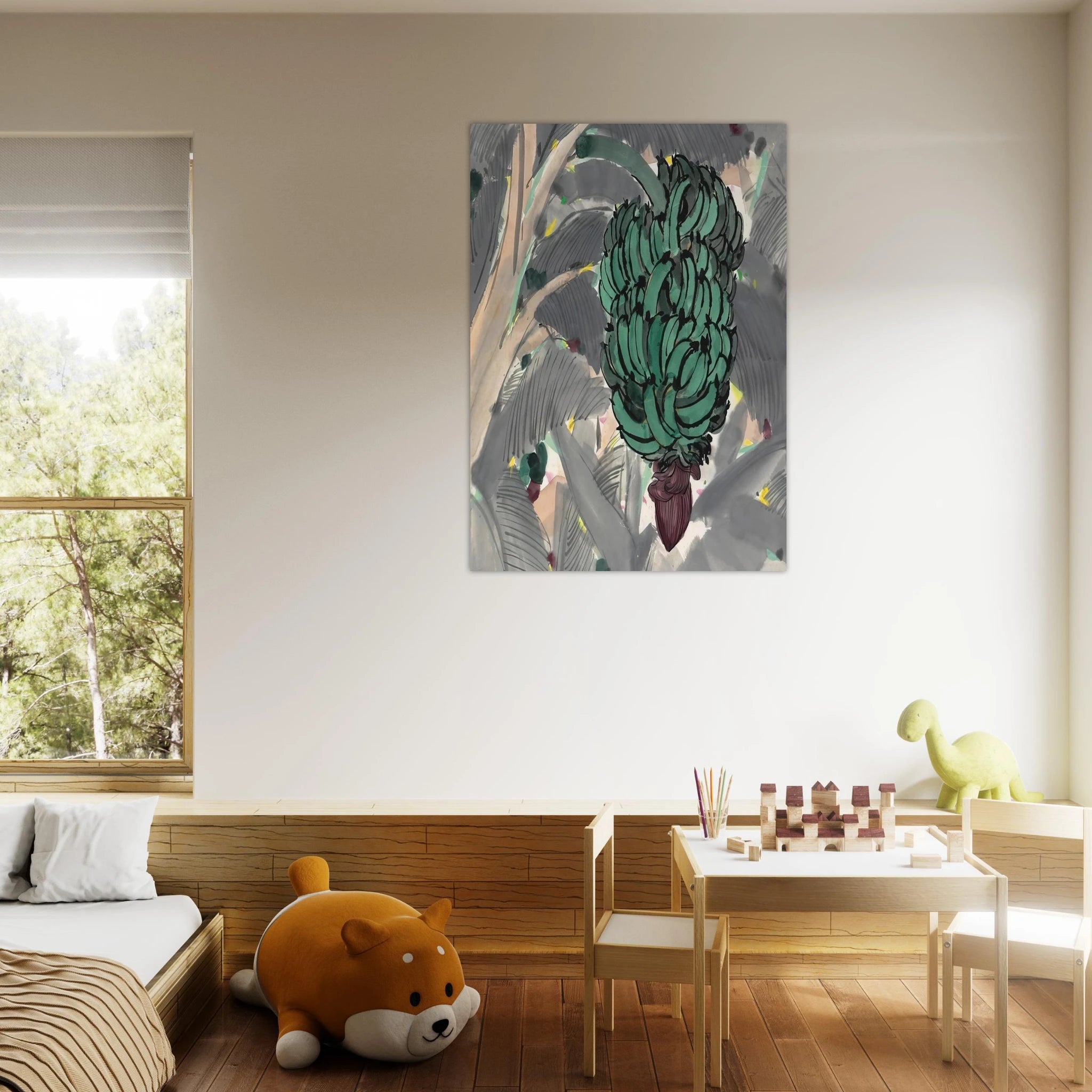 A Banana Garden Of Xishuangbanna - 1978 - Wu Guanzhong Art Print - A0 (84.1 x 118.9  cm) / 33.1 × 46.8 inches | Wu Guanzhong Poster | Wu Guanzhong Prints