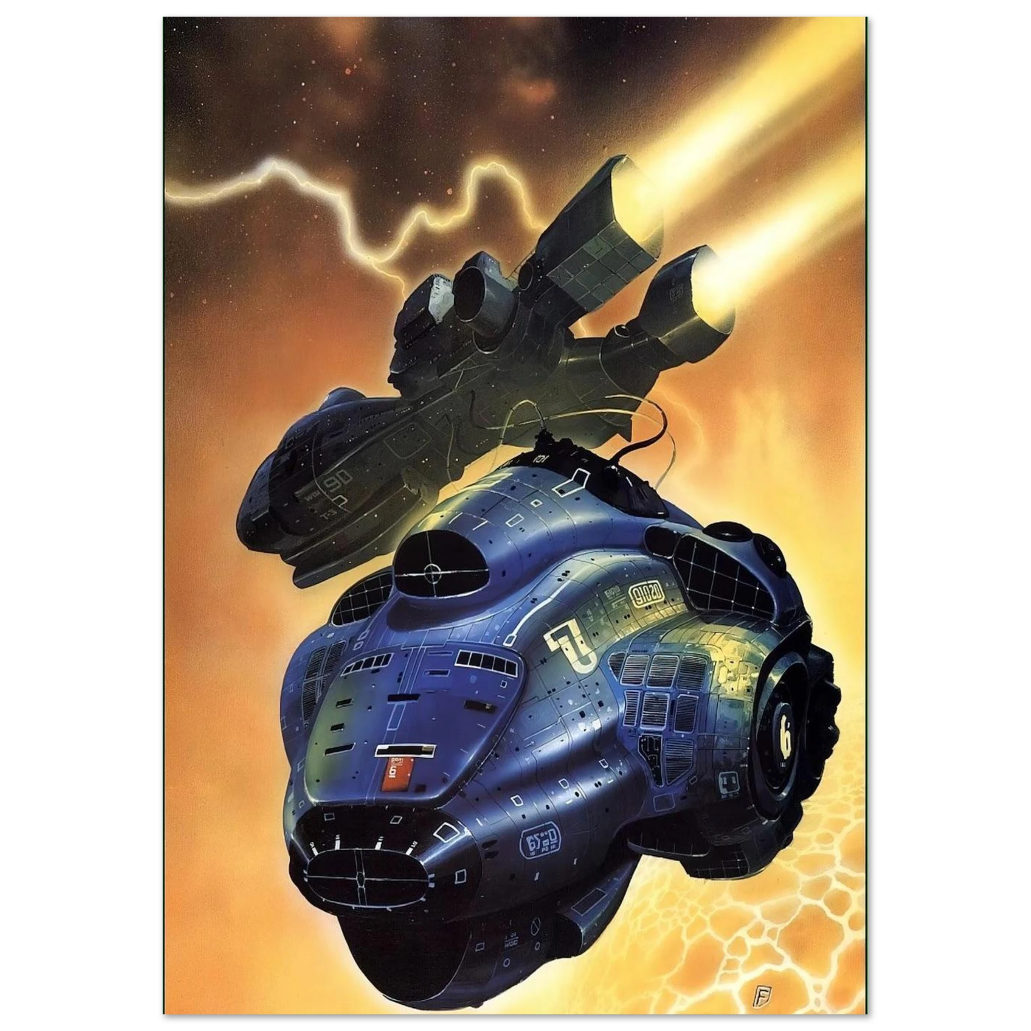 Chris Foss - Chris Foss Art Print - A0 (84.1 x 118.9  cm) / 33.1 × 46.8 inches | Chris Foss Poster | Chris Foss Prints