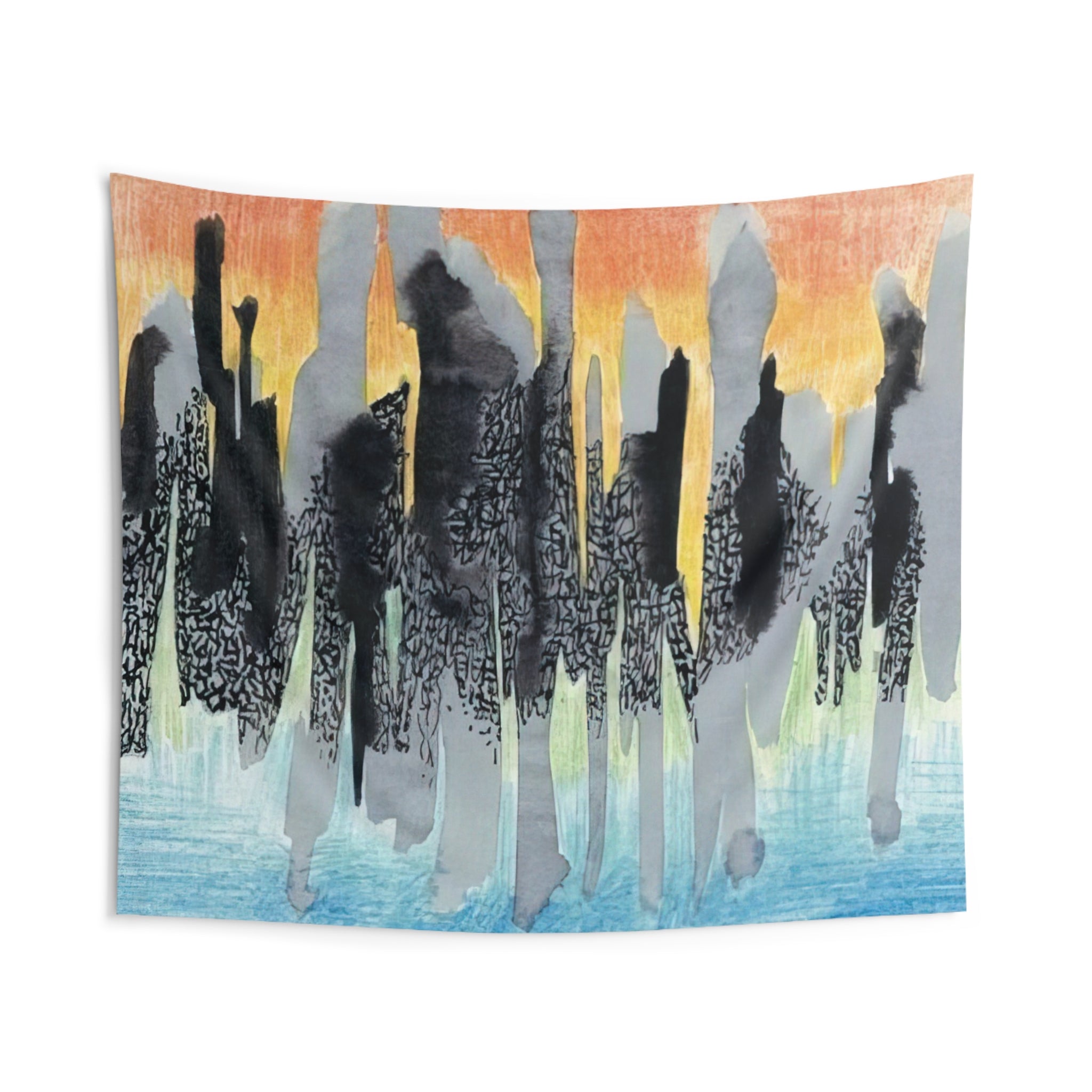 Flames - 1961 By Johannes Itten Tapestry | Johannes Itten Large Tapestry Art