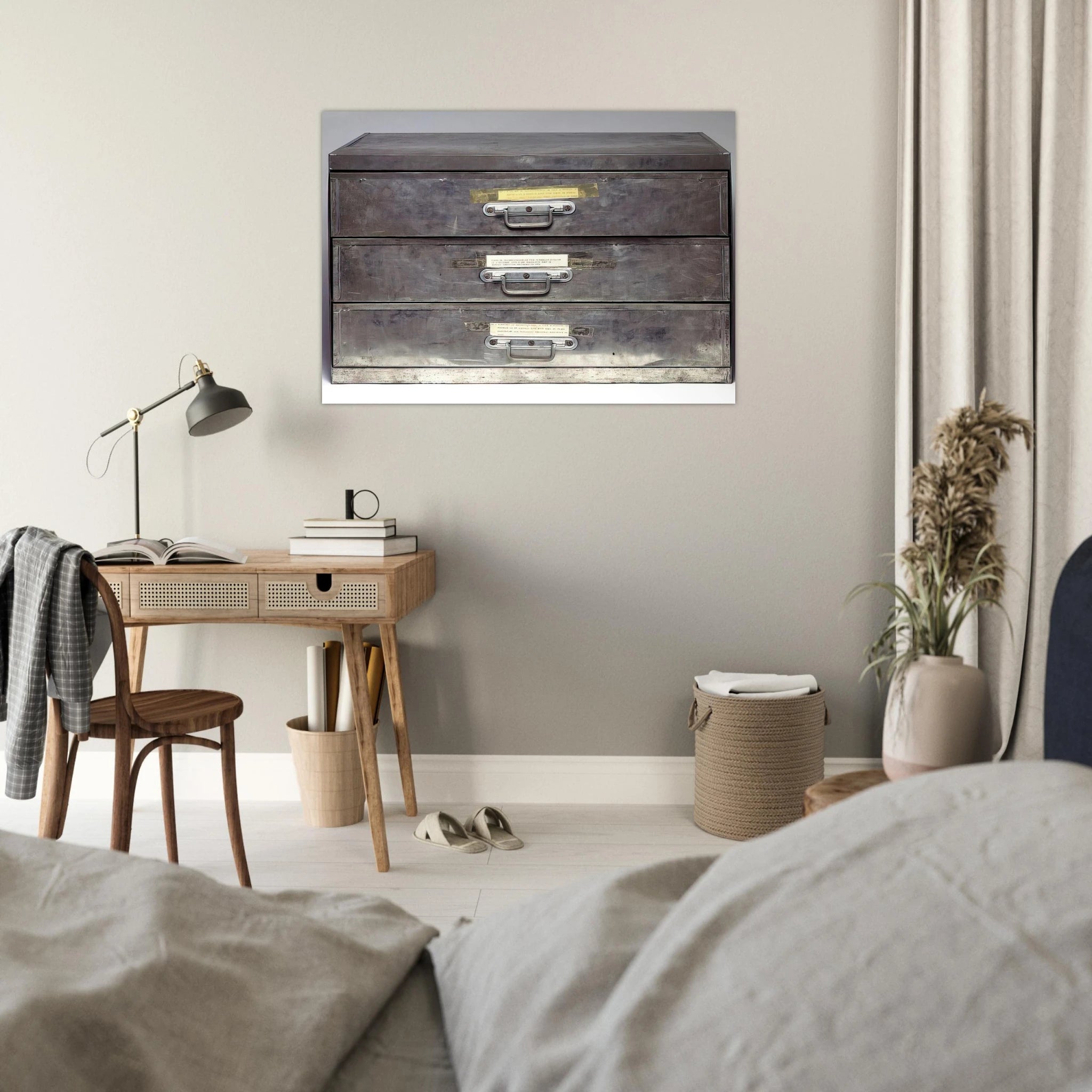 ATTEMPT AT RECREATION THREE DRAWERS 1971 - Christian Boltanski Art Print - A0 (84.1 x 118.9  cm) / 33.1 × 46.8 inches | Christian Boltanski Poster | Christian Boltanski Prints