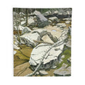 The Blue Pool - 1980 By Neil Welliver Tapestry | Neil Welliver Large Tapestry Art