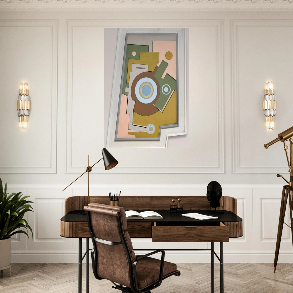 Blue Circle - 1947 - Carmelo Arden Quin Art Print - A0 (84.1 x 118.9  cm) / 33.1 × 46.8 inches | Carmelo Arden Quin Poster | Carmelo Arden Quin Prints