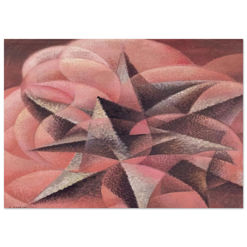 Armonie di forme contrarie - 1935 - Gerardo Dottori Art Print - A0 (84.1 x 118.9  cm) / 33.1 × 46.8 inches | Gerardo Dottori Poster | Gerardo Dottori Prints