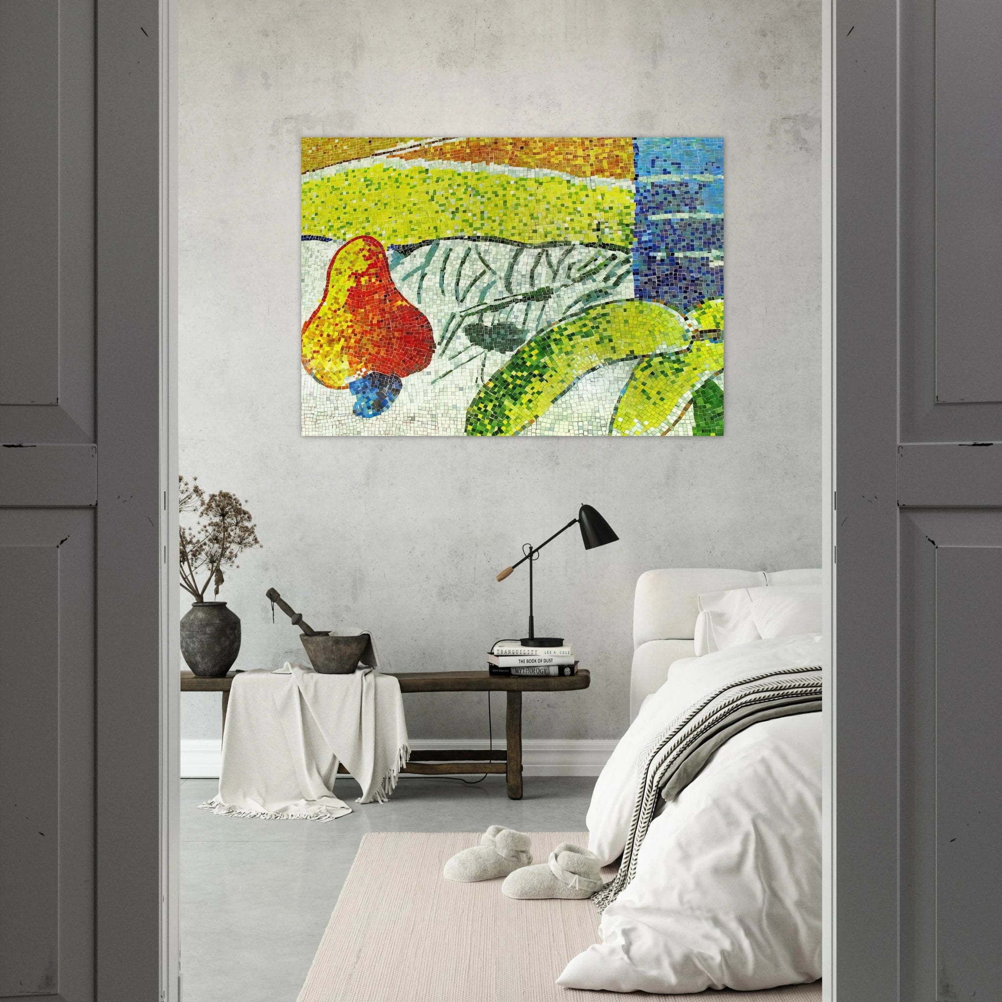 Caju e Bananas - Naïve Art Primitivism - Aldemir Martins Art Print - A0 (84.1 x 118.9  cm) / 33.1 × 46.8 inches | Aldemir Martins Poster | Aldemir Martins Prints