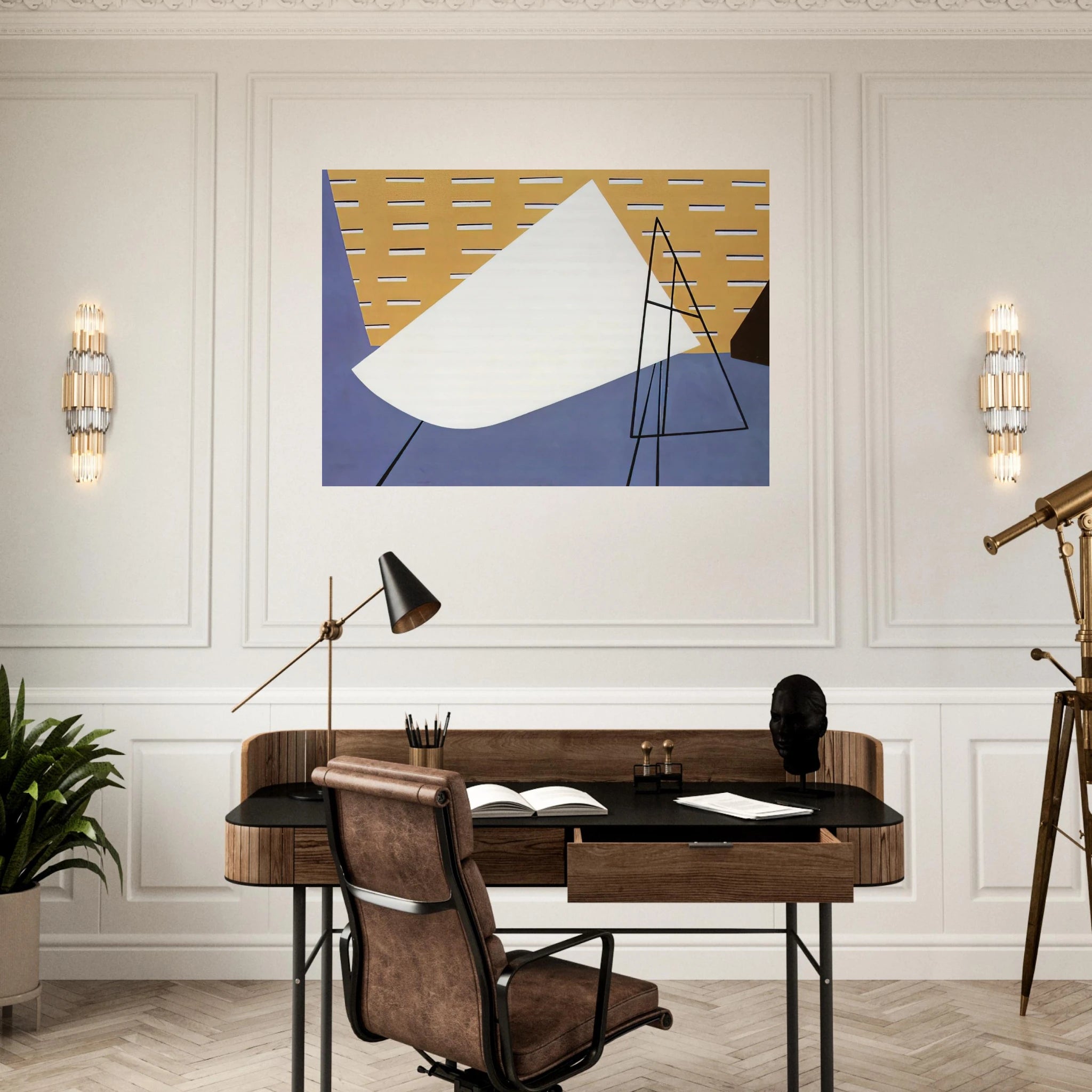 Aircraft Plant - 1945 - Ralston Crawford Art Print - A0 (84.1 x 118.9  cm) / 33.1 × 46.8 inches | Ralston Crawford Poster | Ralston Crawford Prints