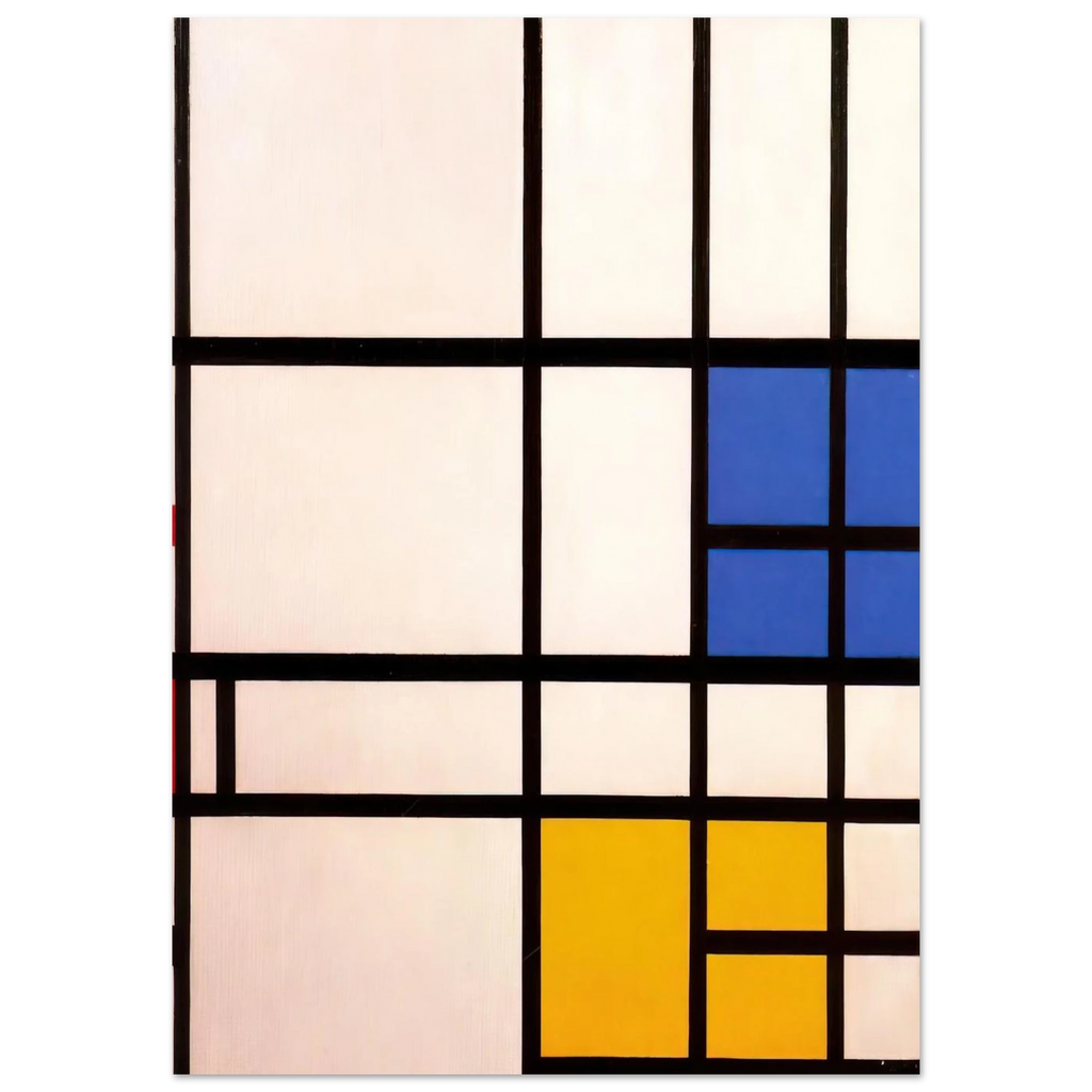 Composition N. 11 London with Blue, Red and Yellow - Piet Mondrian Art Print - A0 (84.1 x 118.9  cm) / 33.1 × 46.8 inches | Piet Mondrian Poster | Piet Mondrian Prints