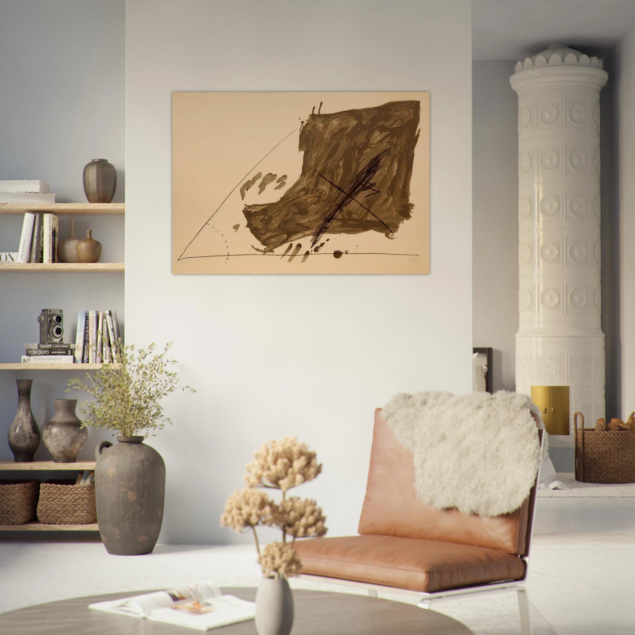 ANGLE ET TACHES 1968 - Antoni Tapies Art Print - A0 (84.1 x 118.9  cm) / 33.1 × 46.8 inches | Antoni Tapies Poster | Antoni Tapies Prints