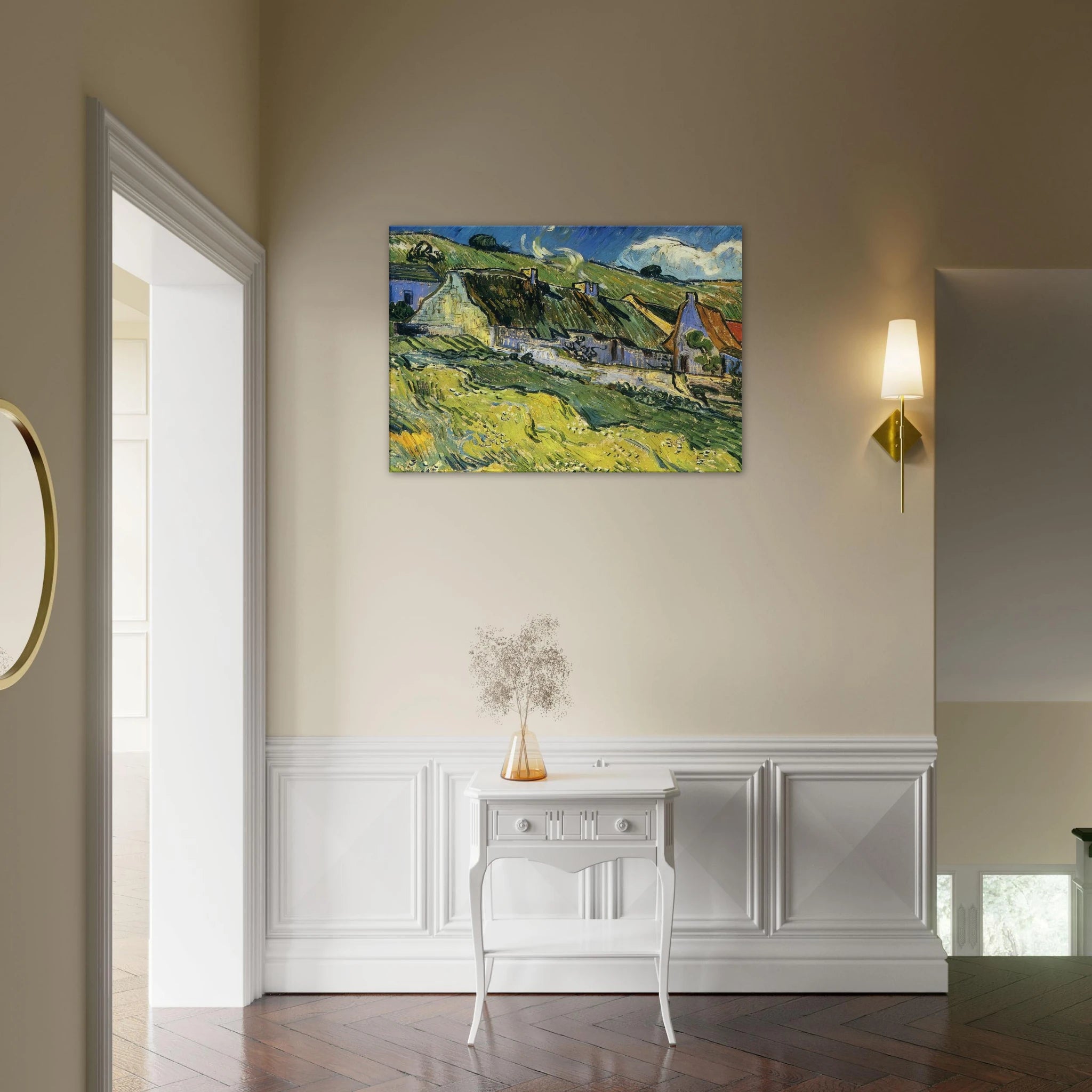 A Group of Cottages - Vincent van Gogh Canvas - 70x100 cm / 28x40 inches | Vincent van Gogh Wrapped Canvas | Vincent van Gogh Wall Art