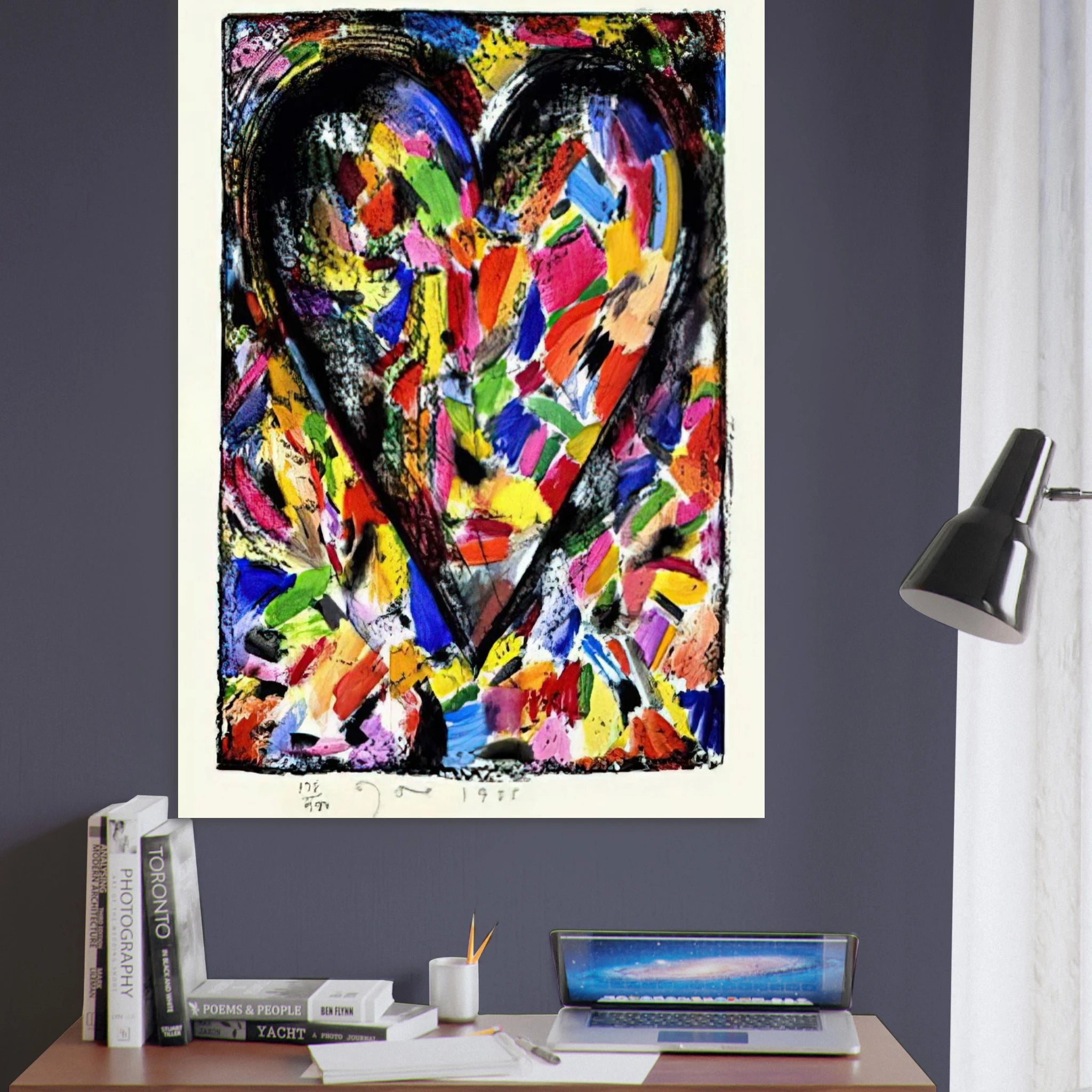 CONFETTI HEART 1985 - Jim Dine Art Print - A0 (84.1 x 118.9  cm) / 33.1 × 46.8 inches | Jim Dine Poster | Jim Dine Prints